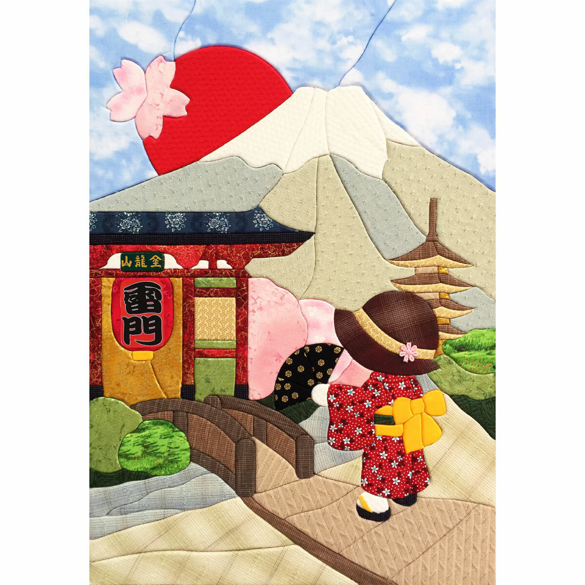 販售原尺寸【紙型】(環遊世界-日本篇 (拼布畫）