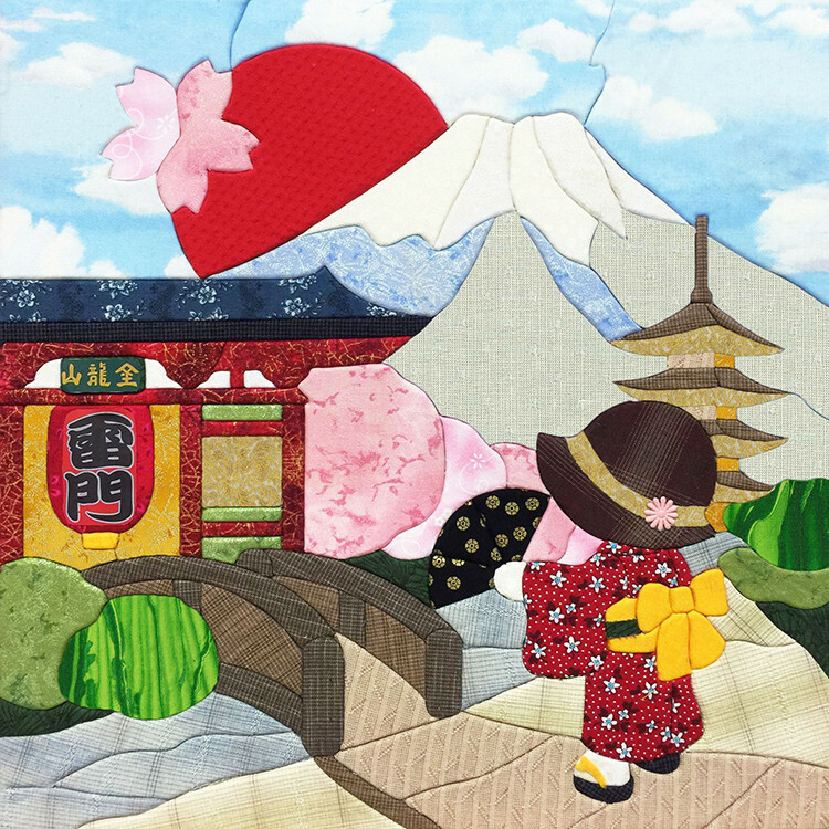 販售原尺寸【紙型】(環遊世界-日本篇 (拼布畫）