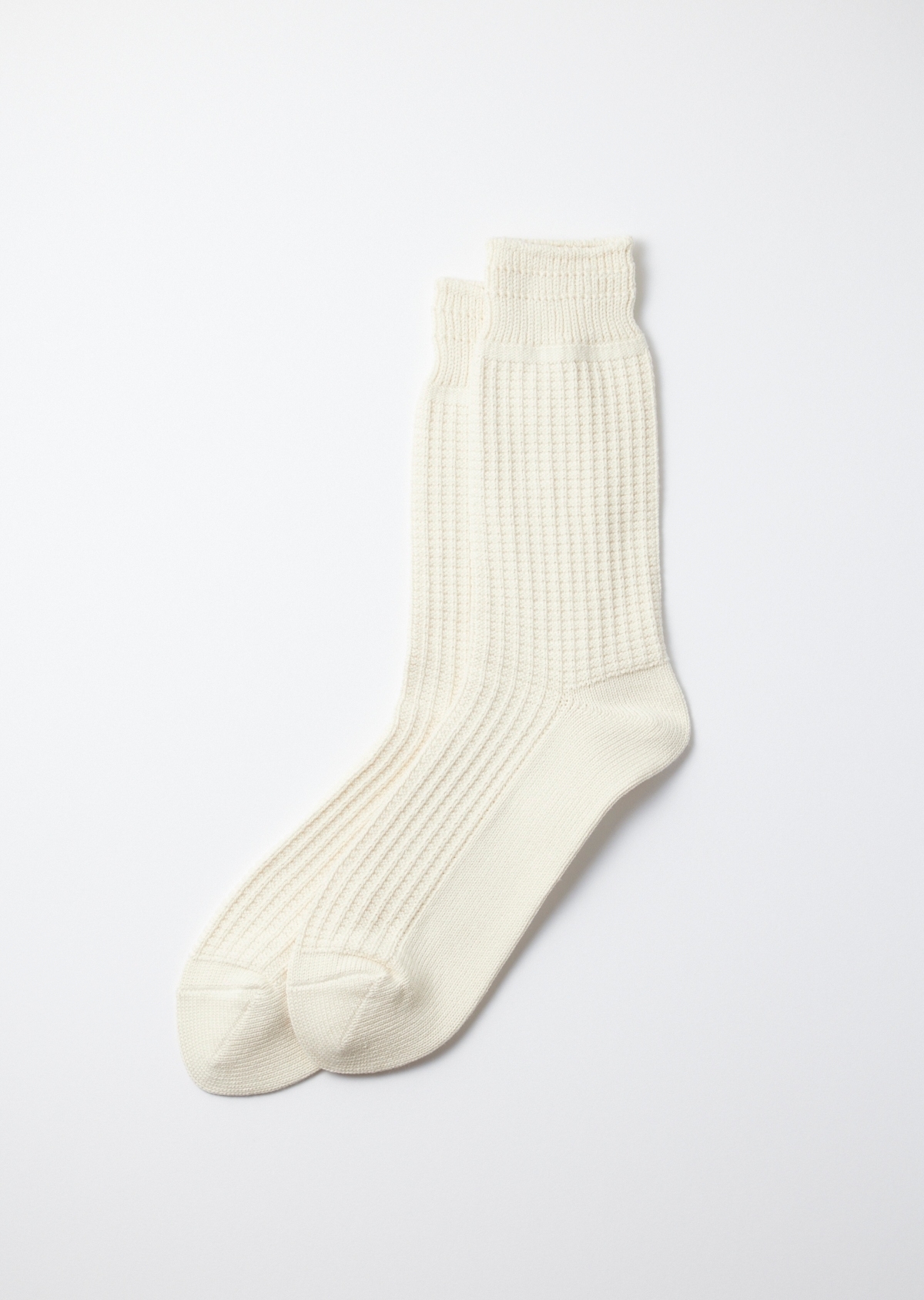 ROTOTO COTTON WAFFLE CREW SOCK (R1110)