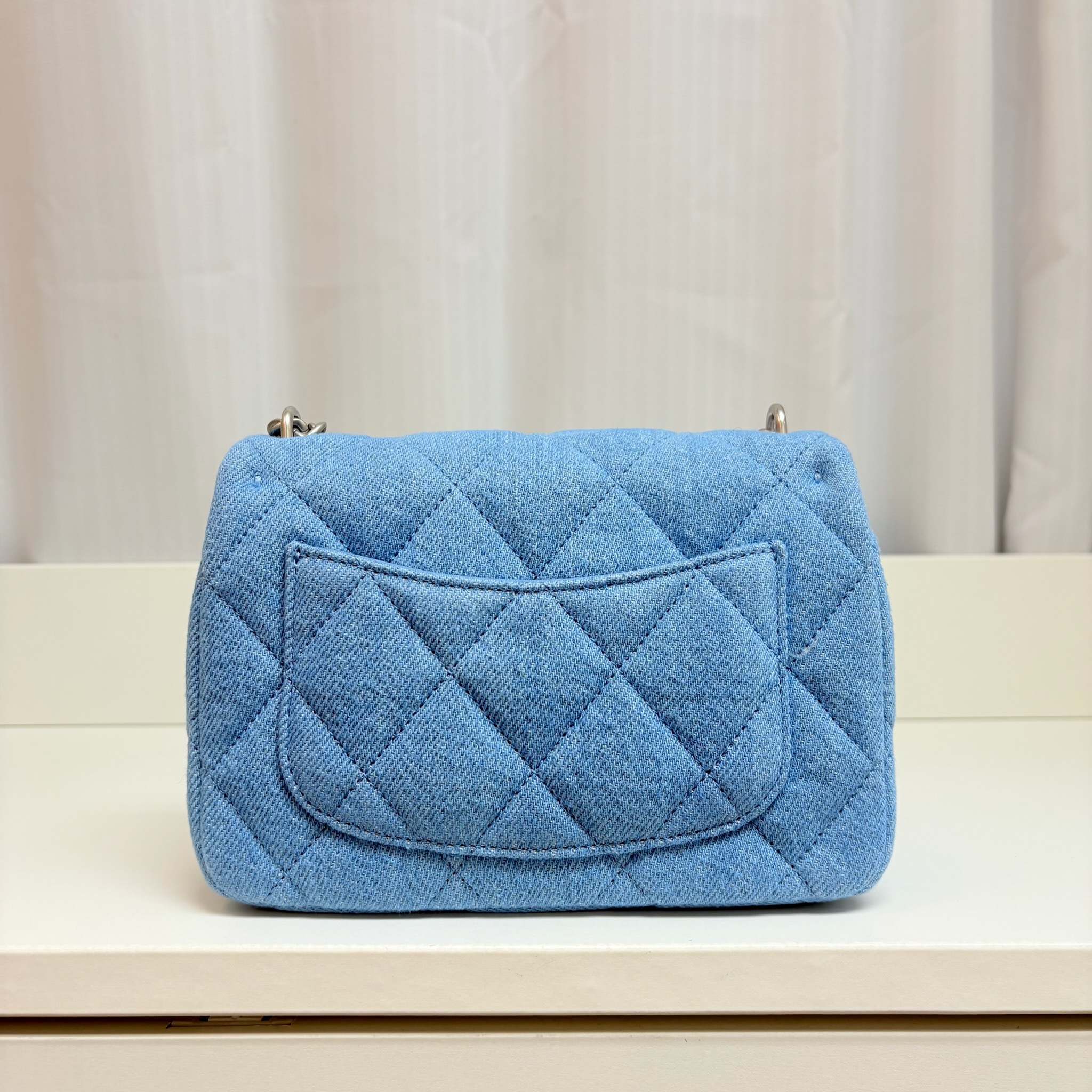 Chanel square Mini Flap - Denim / Shw