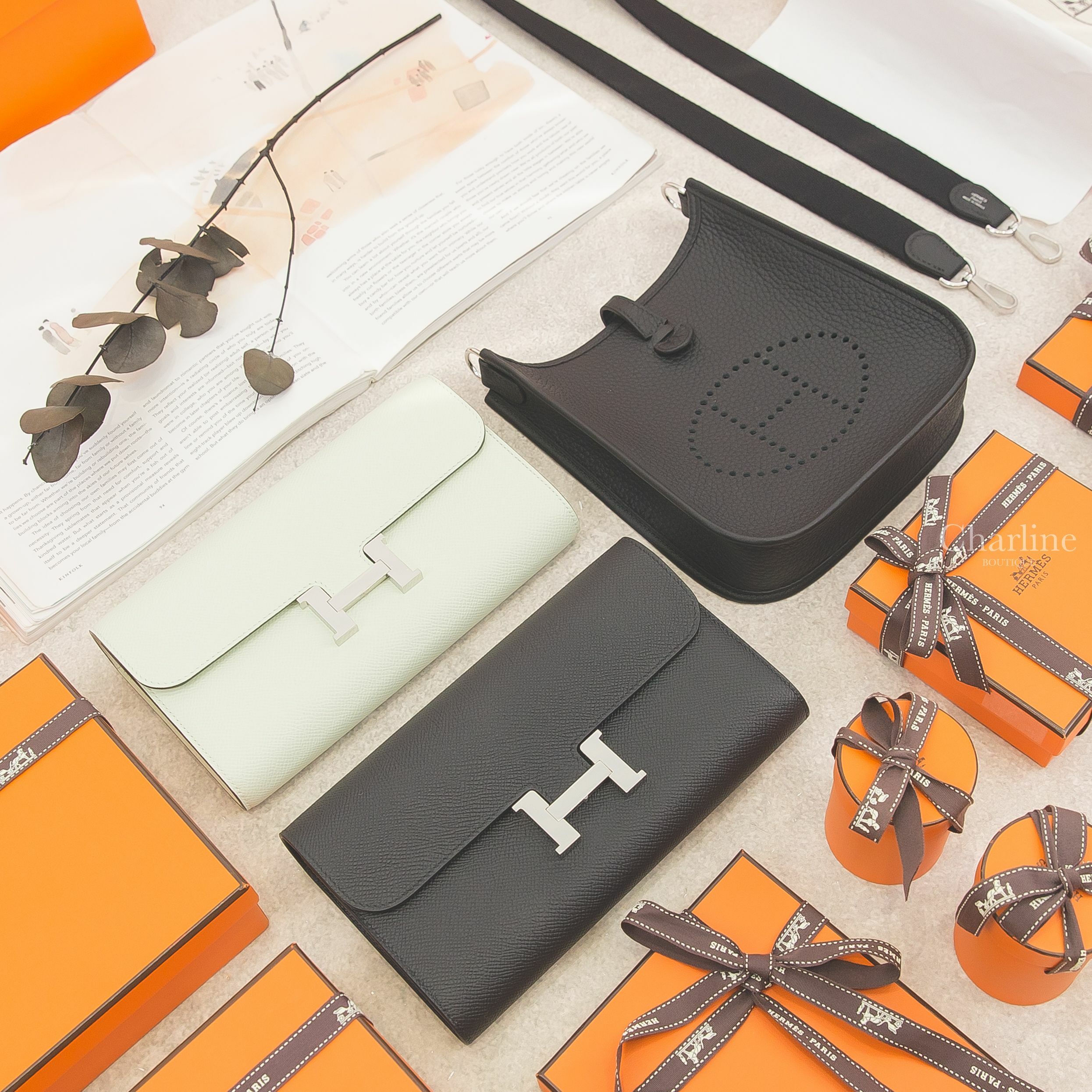 Hermès Constance To Go 氣泡綠銀釦,Hermès Constance To Go 黑色銀釦,Hermès Evelyne 16cm 黑色銀釦二代-Charline Boutique 精品代購