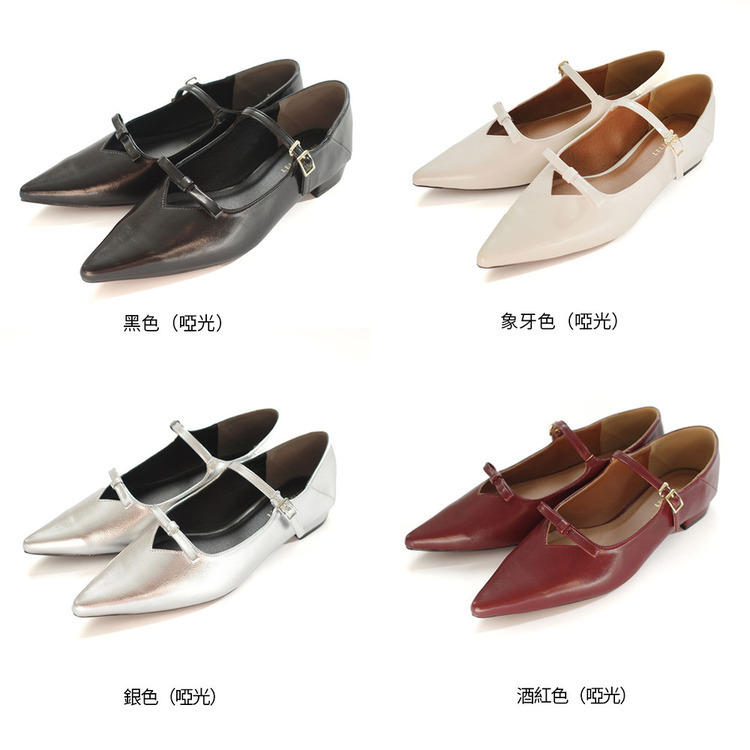 甜美俏皮 尖頭緞帶瑪莉珍鞋【SY022】