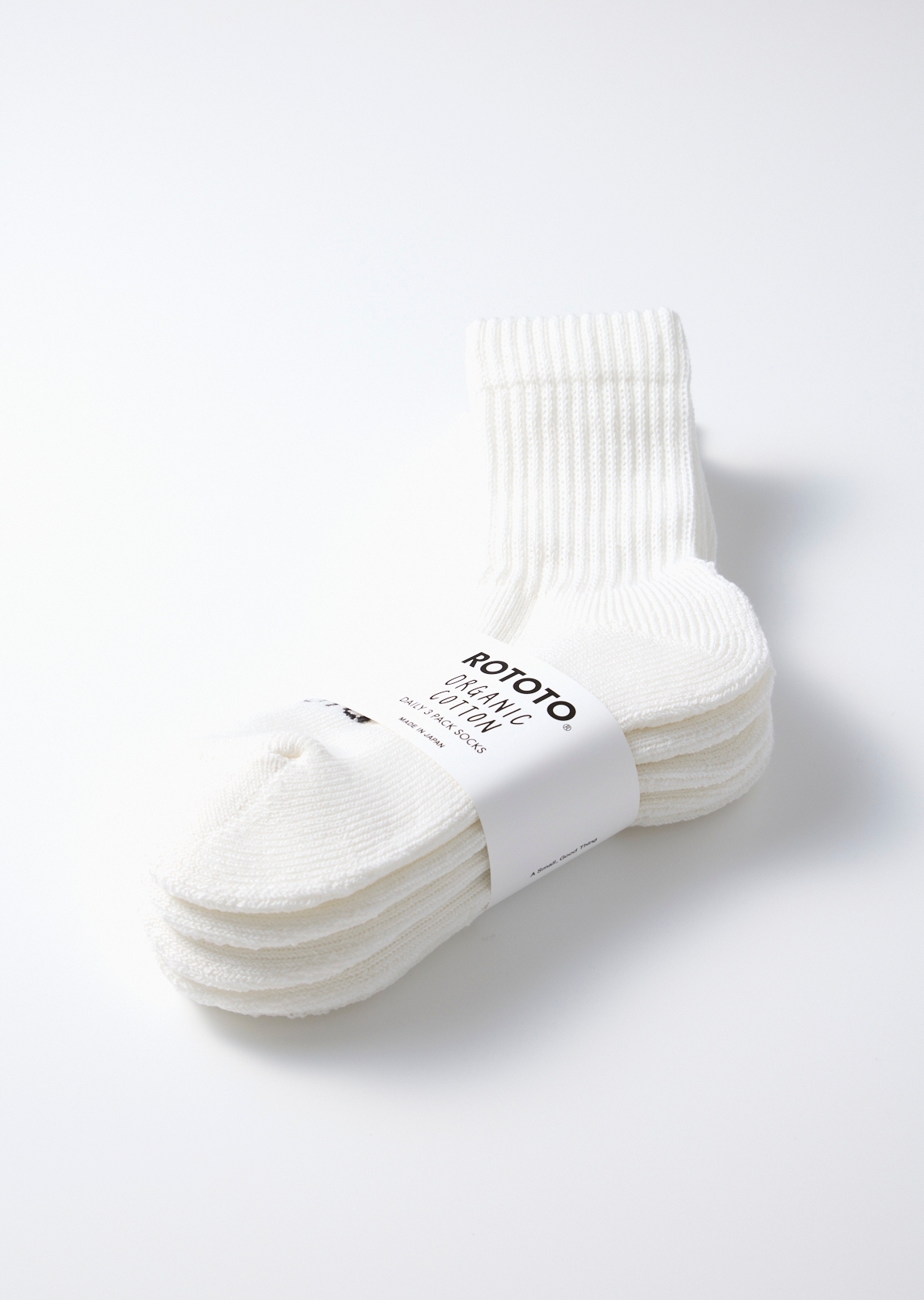 ROTOTO ORGANIC DAILY 3 PACK MINI CREW SOCKS (R1522)