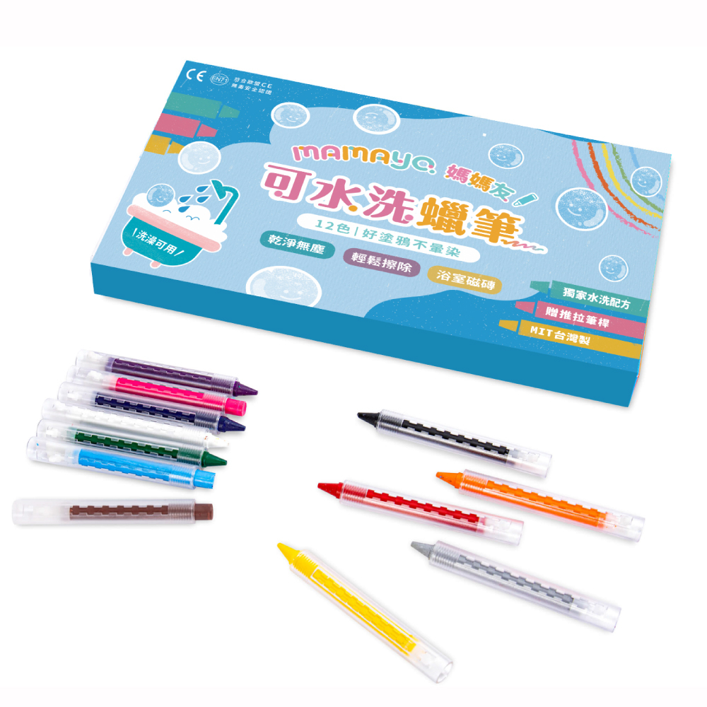 【mamayo】12色水蠟筆