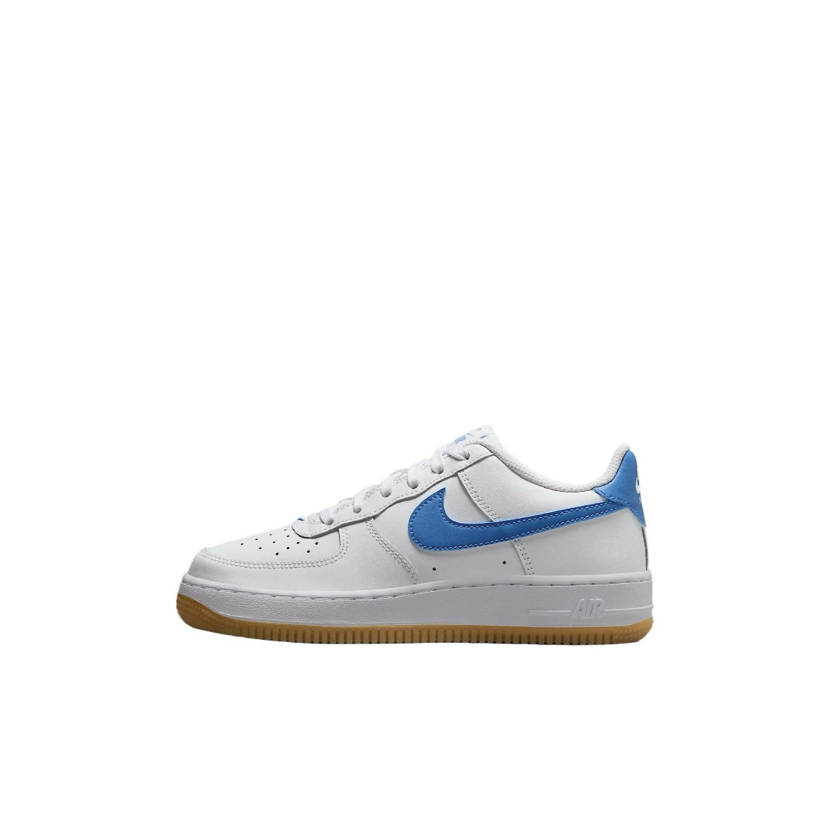 Nike Air Force 1 GS 白藍 AF1 膠底 皮革 休閒鞋 大童 女鞋