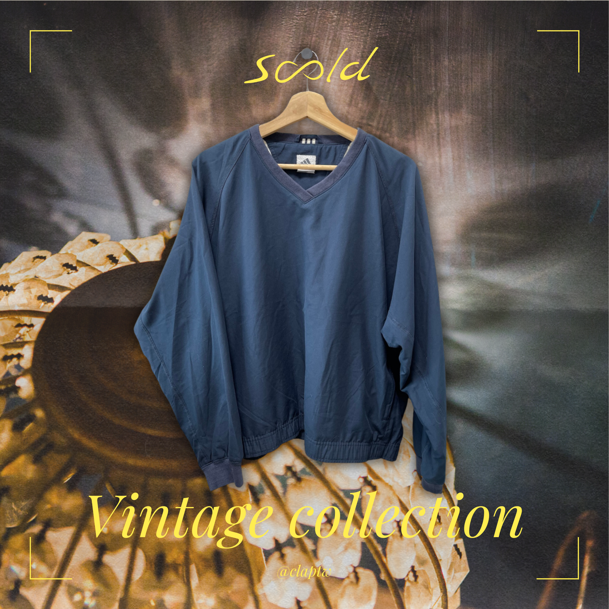 Adidas V領防風運動衫｜2001年台灣製造