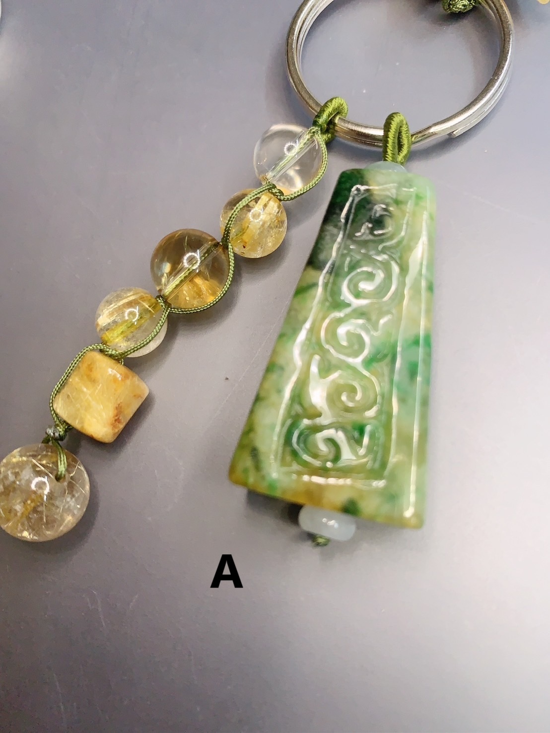 吉祥守護掛件丨翡翠與水晶串鍊