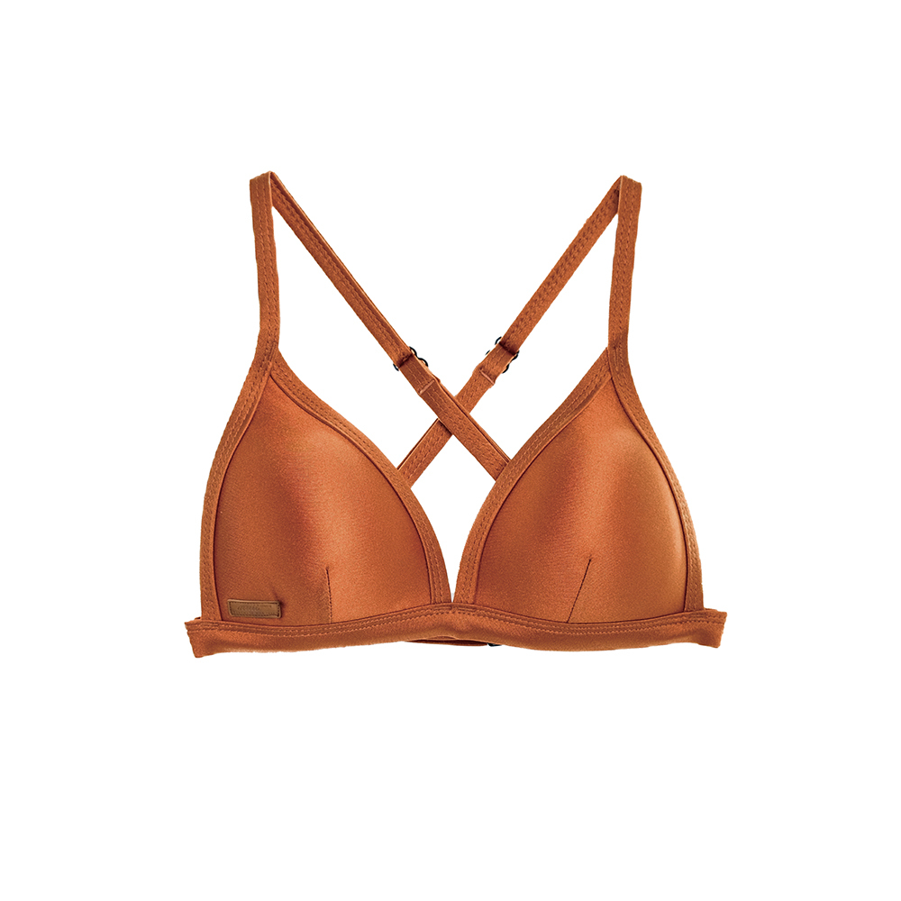 【絲光紅銅】UPii 三角美胸可調式背勾上衣