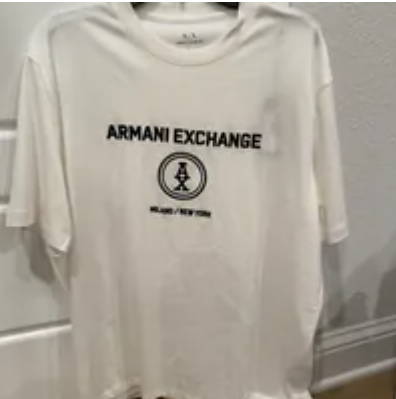 [S] ARMANI EXCHANGE MEN'S LOGO EMBROIDERY,WHITE, 1726616 (SAX284)