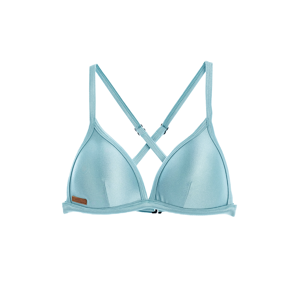 【絲光霧霾藍】UPii 三角美胸可調式背勾上衣