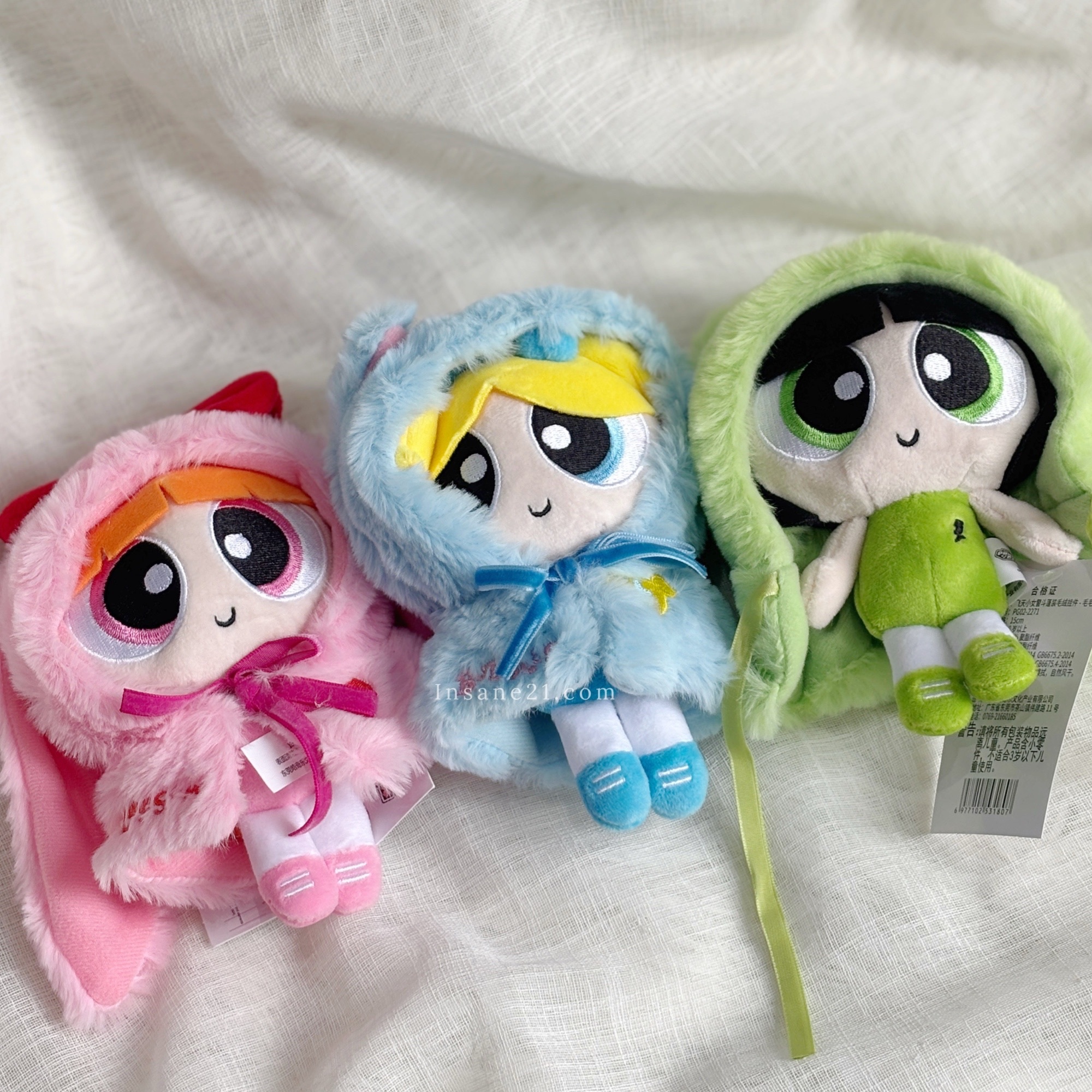 飛天小女警 斗篷款 冬裝 毛絨吊飾 棉花娃娃 15CM高/代購