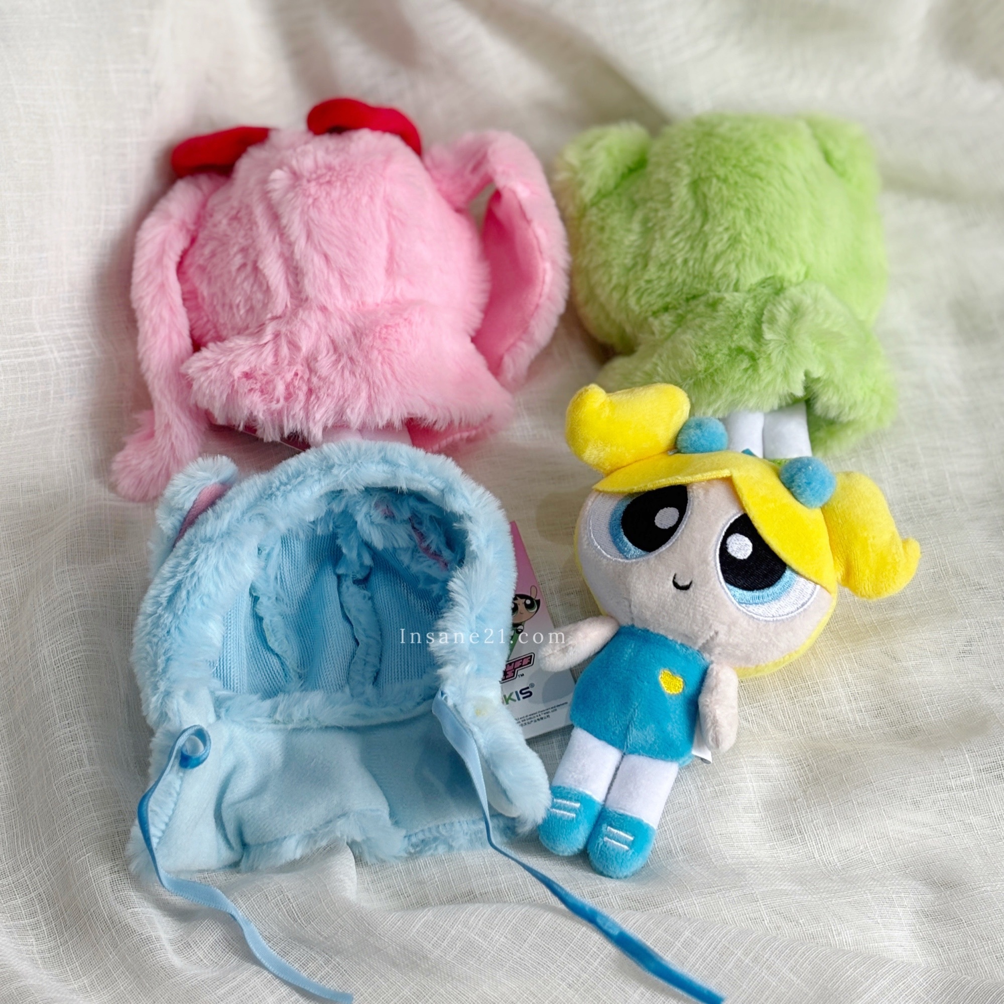 飛天小女警 斗篷款 冬裝 毛絨吊飾 棉花娃娃 15CM高/代購