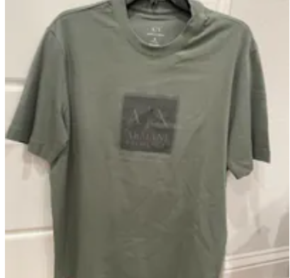 [S] ARMANI EXCHANGE BOX LOGO T-SHIRT,GREEN, 1920283 (SAX286)