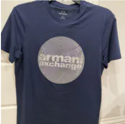 [S] ARMANI EXCHANGE CIRCLE LOGO SHORT SLEEVE T-SHIRT,NAVY, 361957 (SAX287)