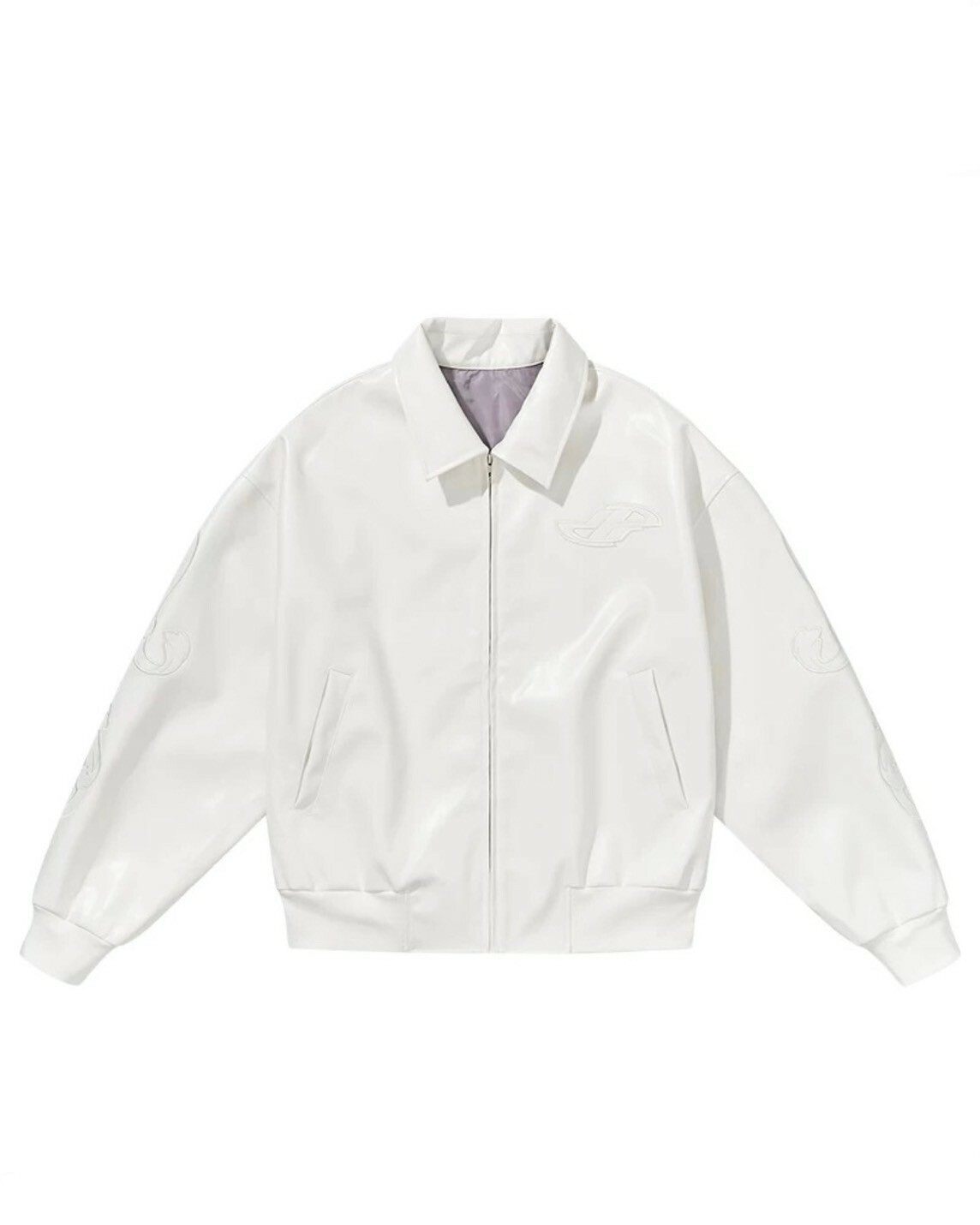 harsh and cruel 美式 街頭感 立體 凹凸 效果 浮雕壓花 皮革 #外套