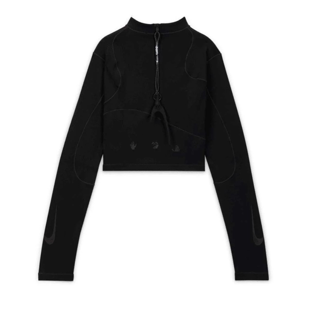 Nike x Off-White™ Women's Long-Sleeve Top 短版長袖 黑色 DV5559-010