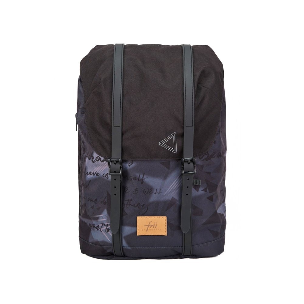 挪威Frii Retro 30L輕量護脊書包-個性黑