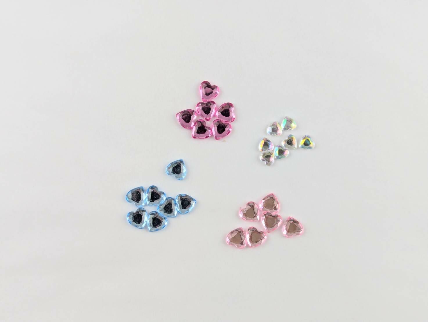 愛心平底鑽/四色_6mm