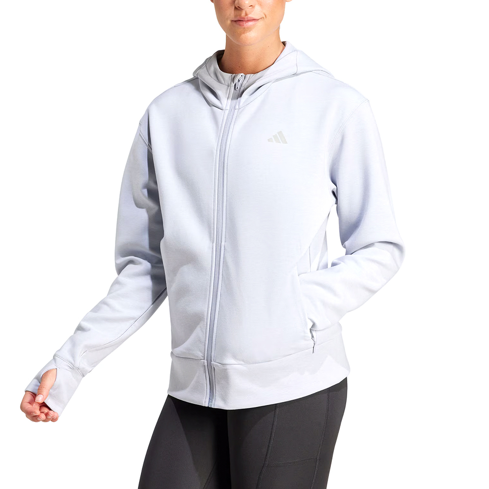 Adidas D4T FZ Hoodie 女款 薰衣草紫色 運動 拉鍊 口袋 休閒 連帽 外套 JP2651
