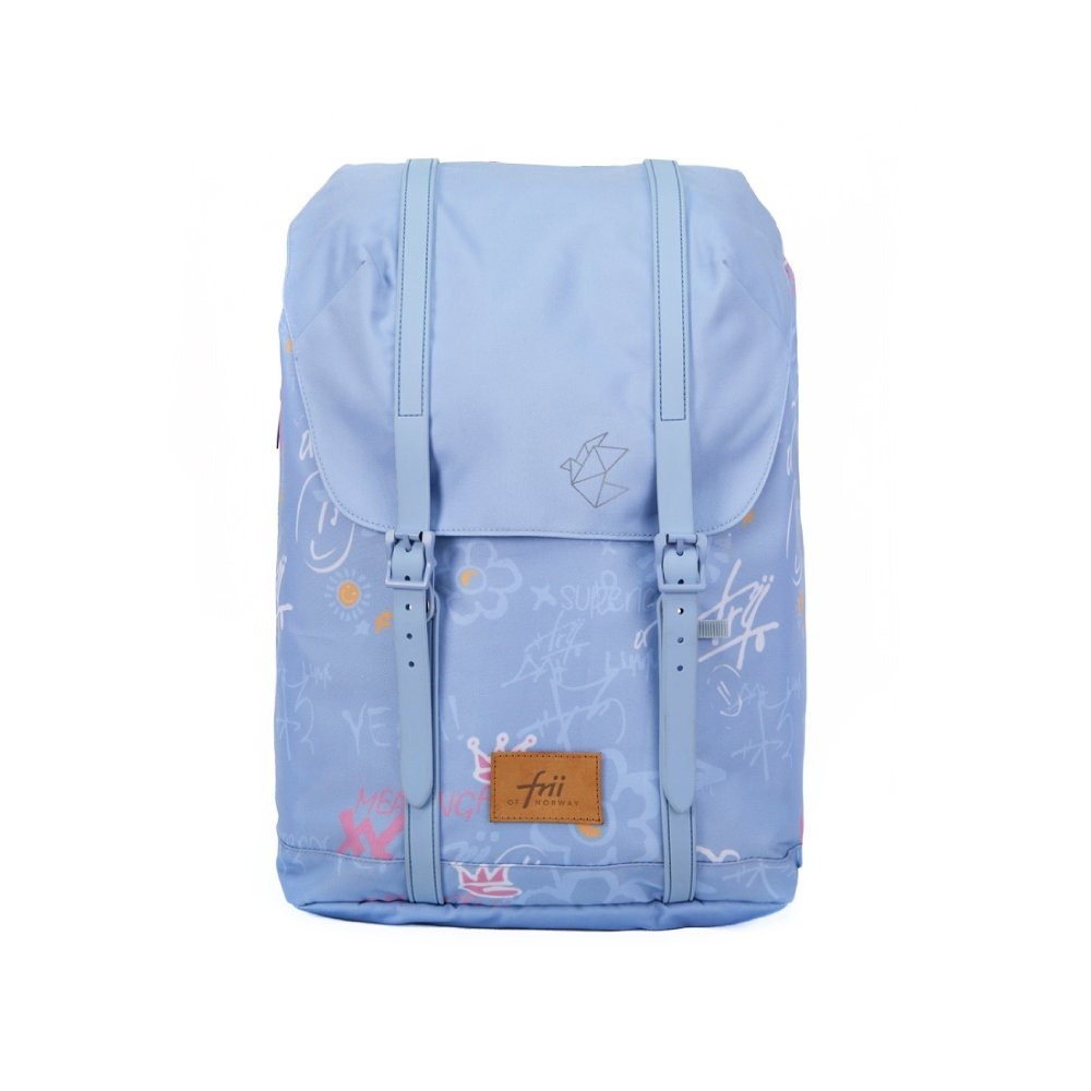 挪威Frii Retro 30L輕量護脊書包-個性藍