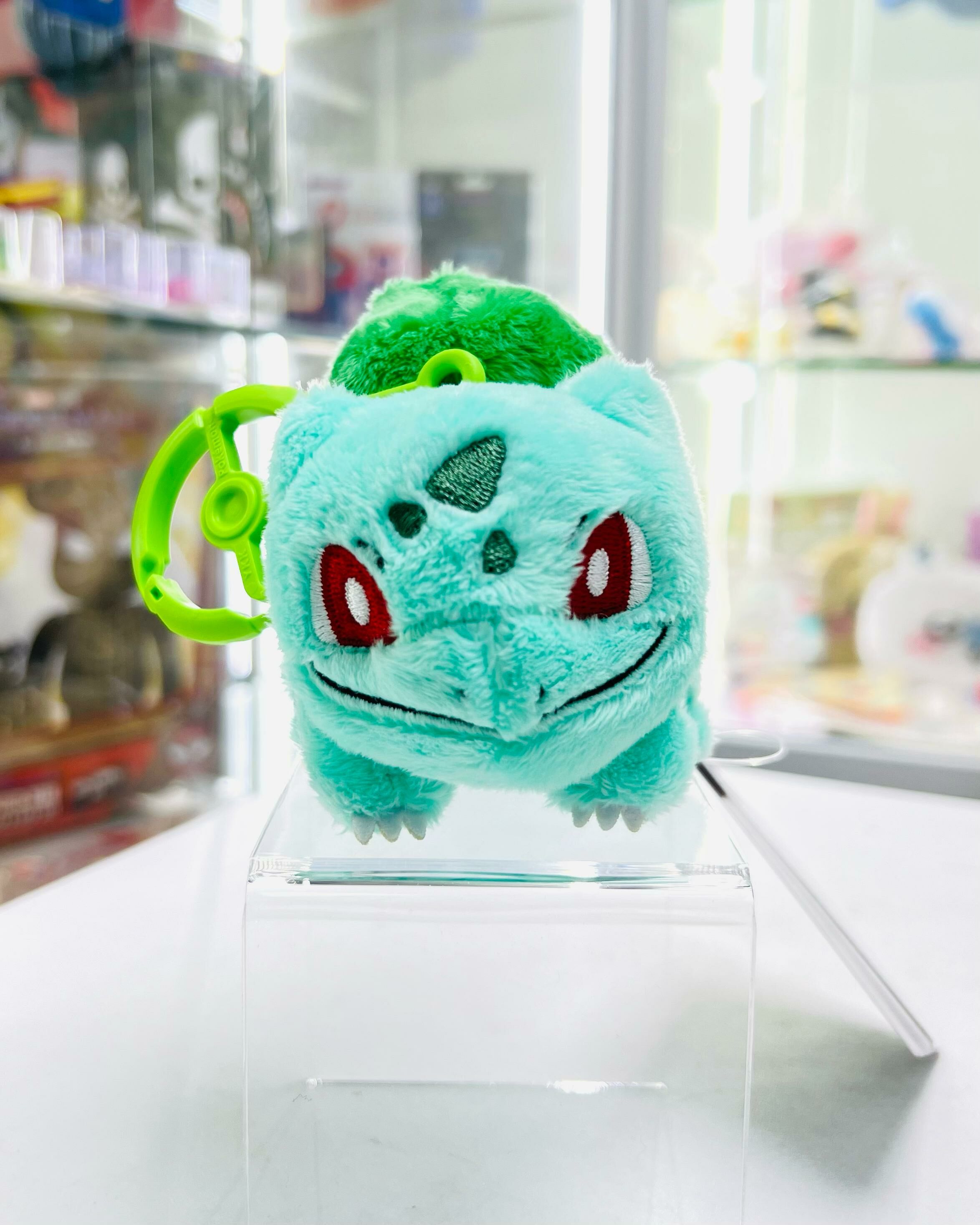Pokemon Bulbasaur mascot with carabiner