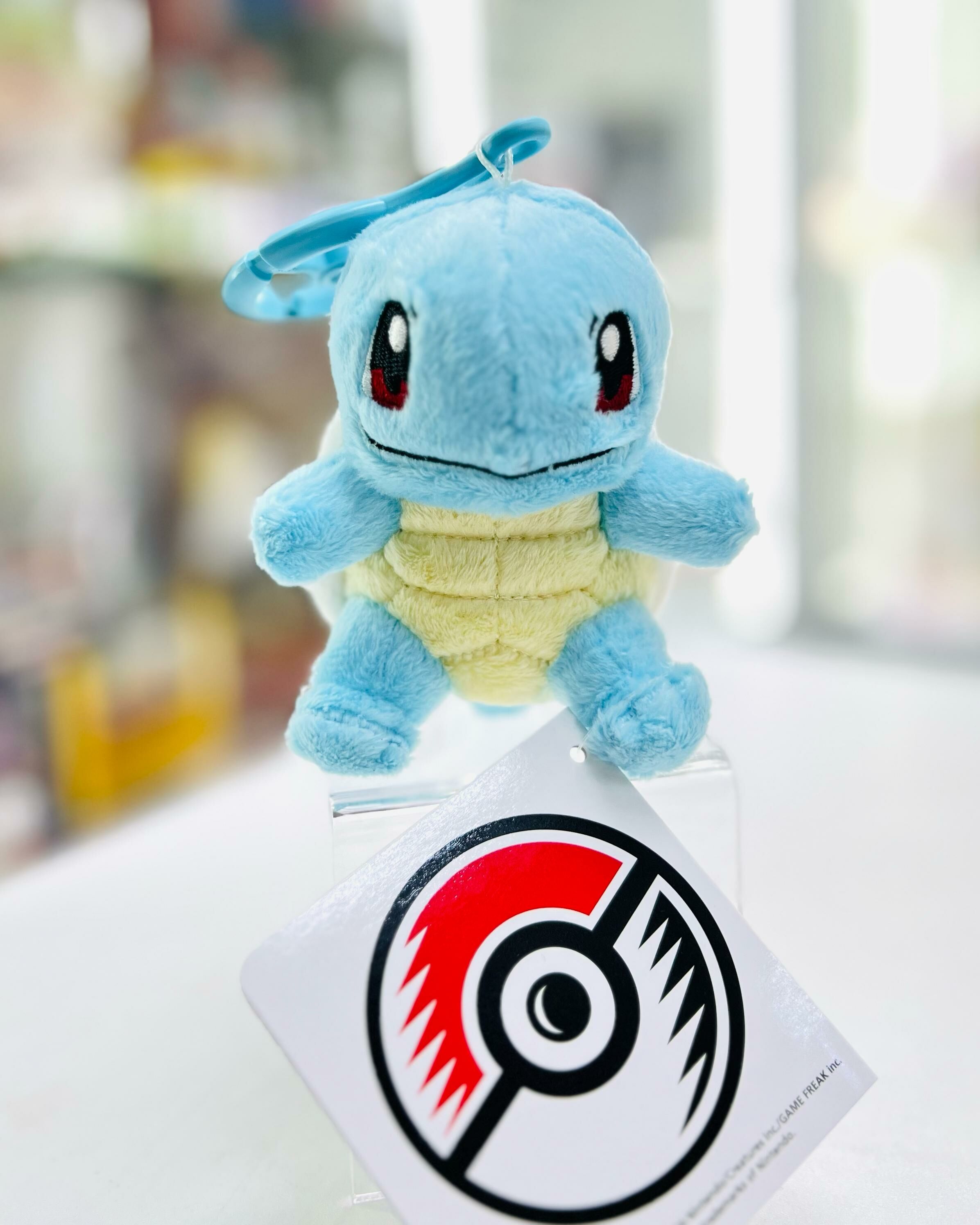 Pokemon Squirtle mascot with carabiner
