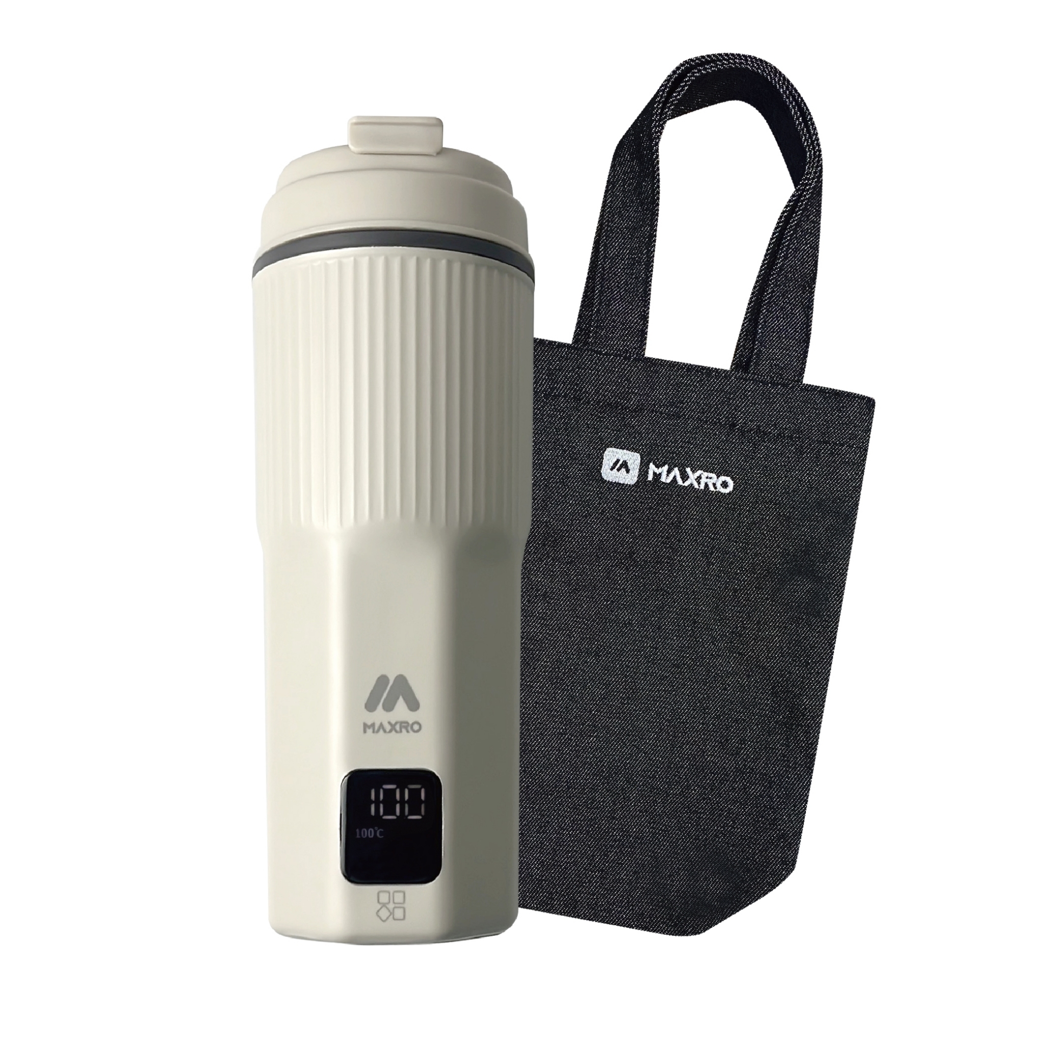 【MAXRO】暖飽杯｜雙電壓智能溫控隨行杯 (含提袋) G-W3-1