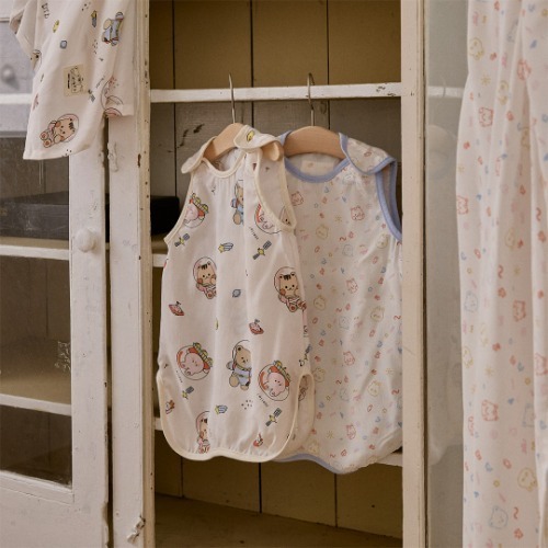 DTD夏日卡通系列大拼盤~人造絲睡眠馬甲(僅開放宇宙探險/水彩筆/花叢兔兔款)