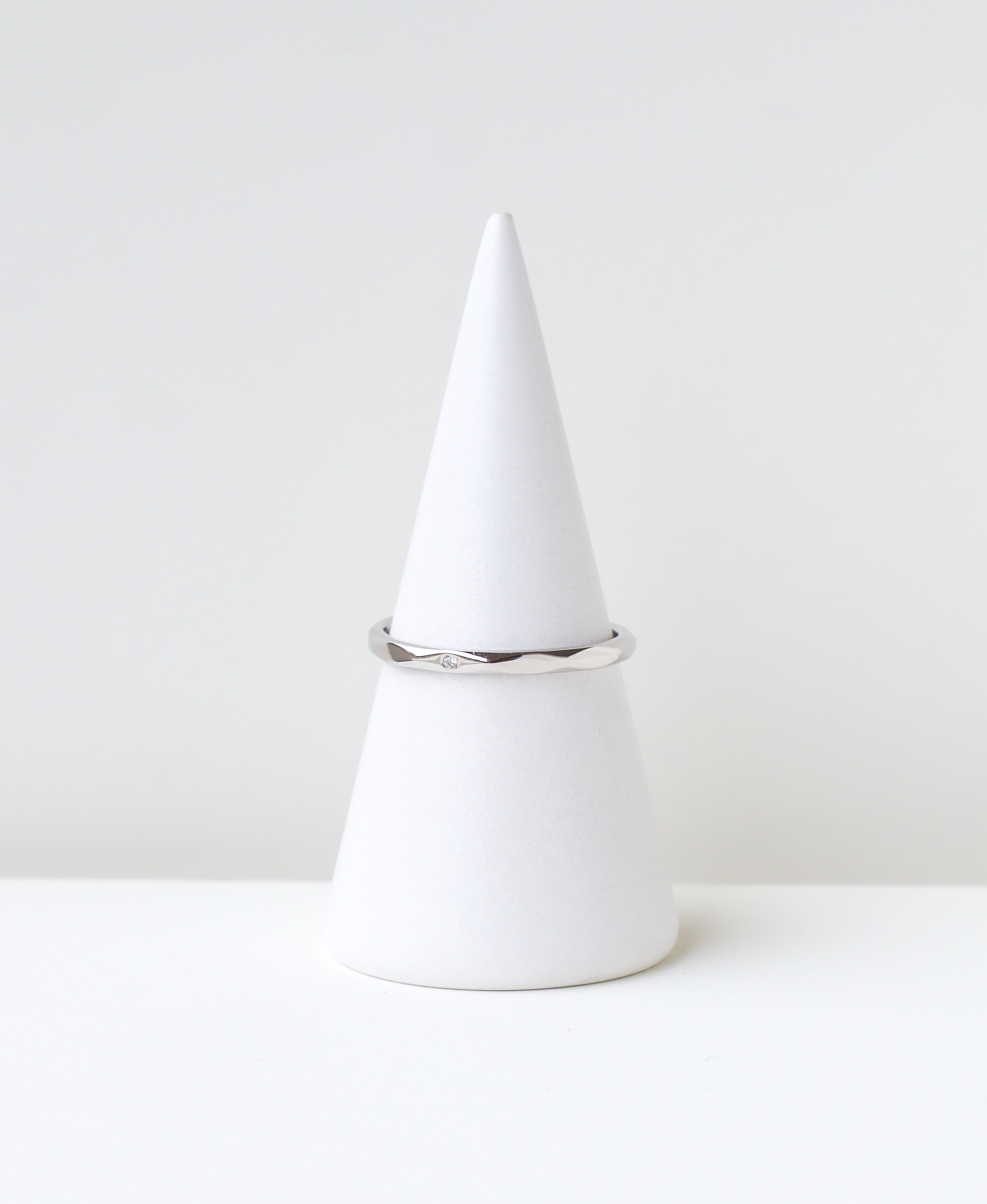 Silver/曲線菱格戒指