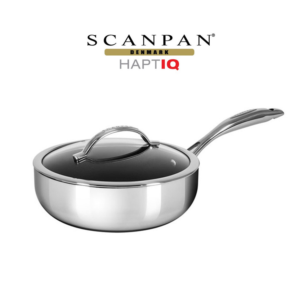 SCANPAN -HAPTIQ系列 26cm / 3.7L 不銹鋼易潔煎鍋連蓋(電磁爐適用) -6001082600