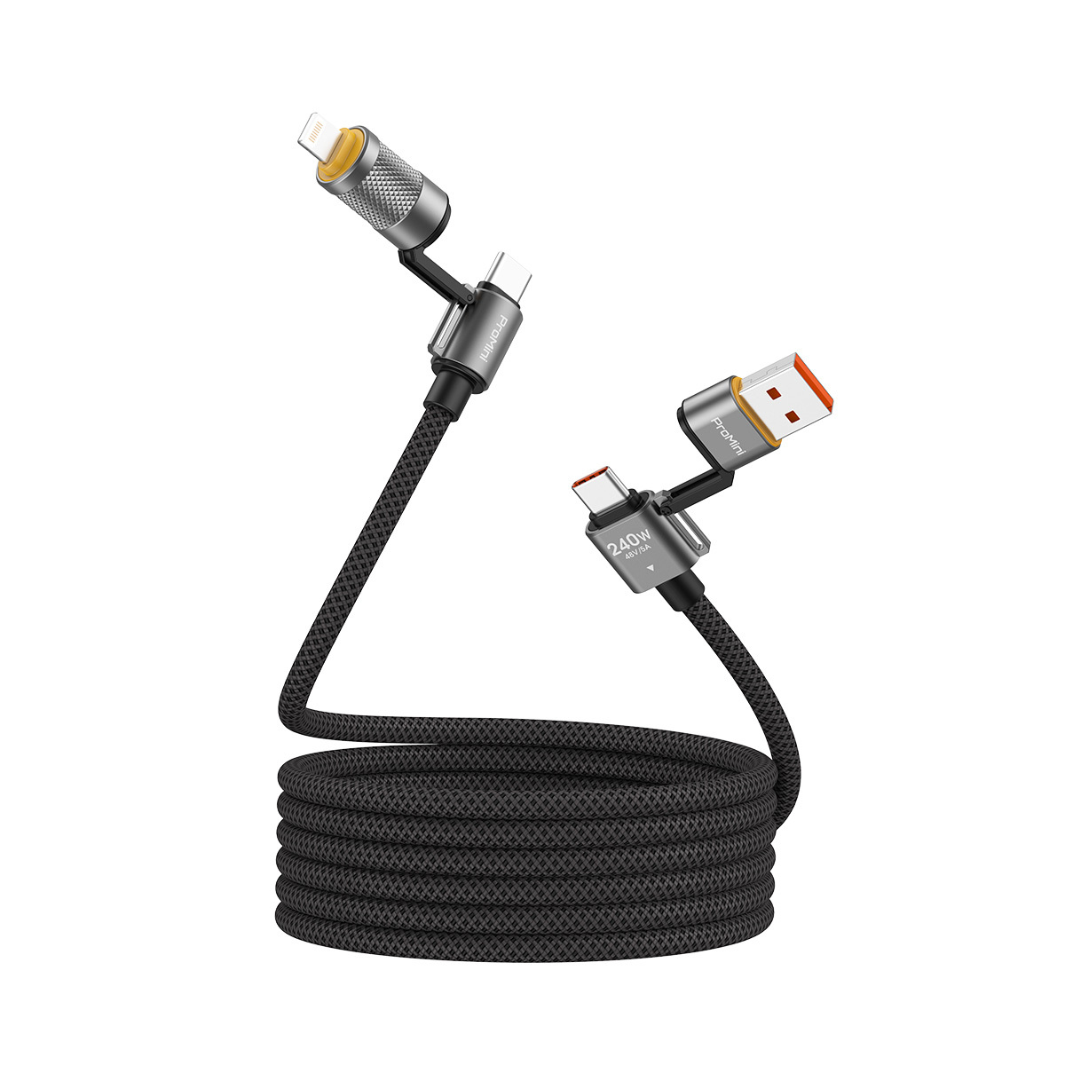 ProMini 240W 四合一磁吸快充傳輸線