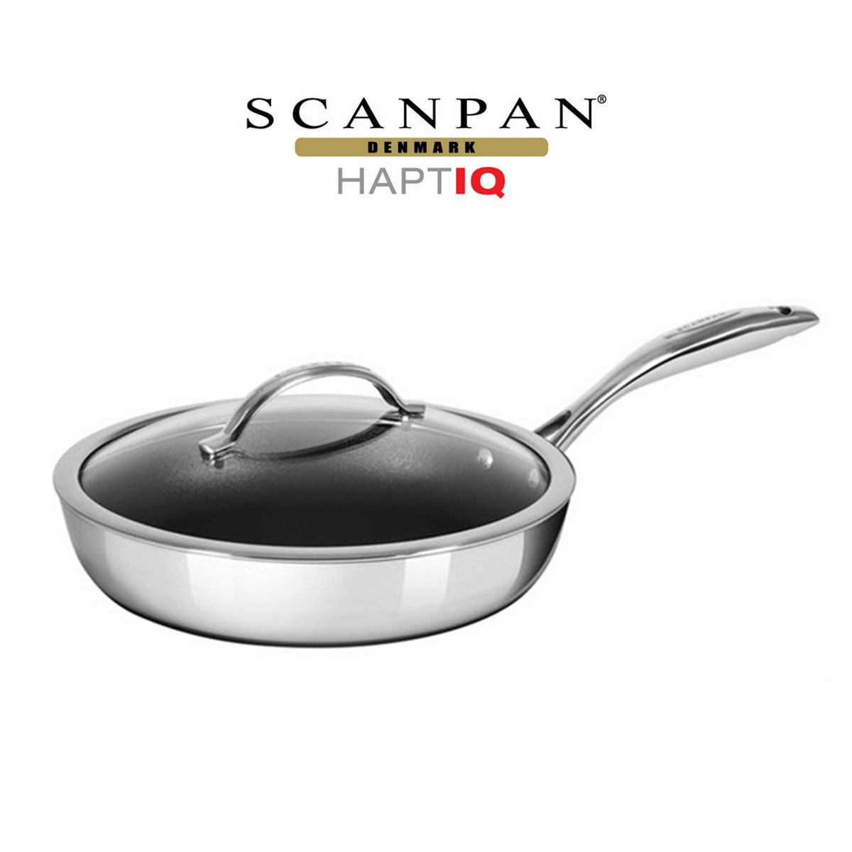 SCANPAN -HAPTIQ系列 28cm / 2.5L 不銹鋼易潔煎鍋連蓋(電磁爐適用) -6001102800