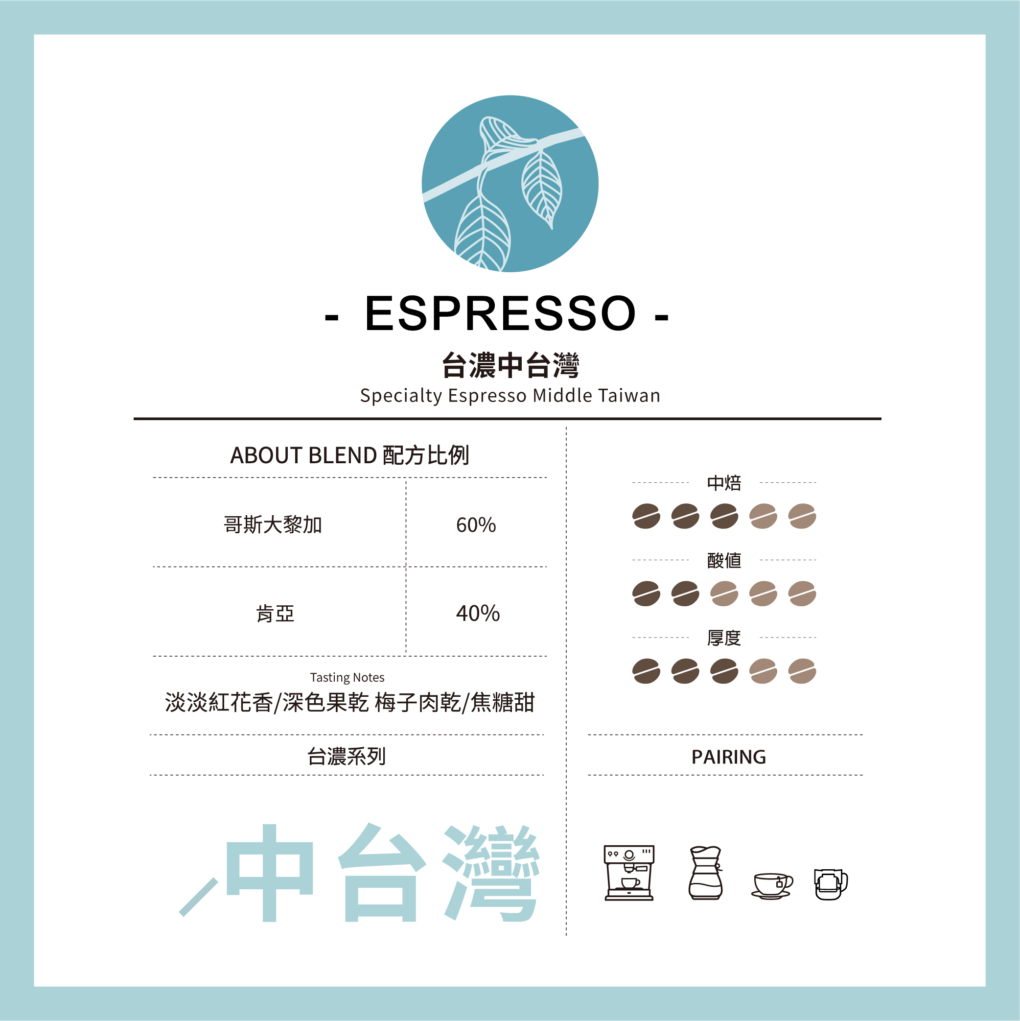 台濃中台灣 配方咖啡豆 10KG ( 此為特製品，非定期製作，可先詢問再下單 )