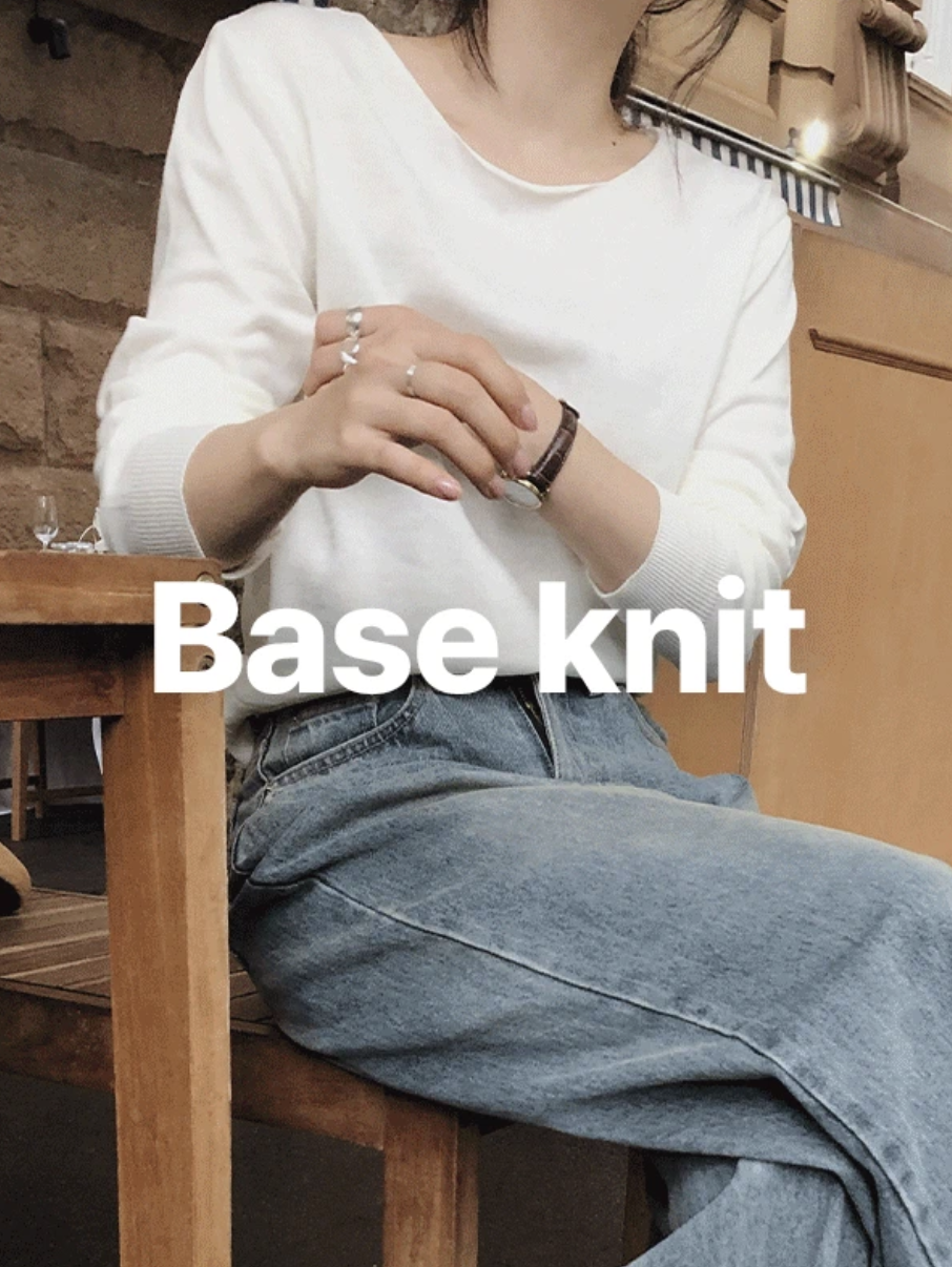 預訂｜SLOWAND #SLOWMADE 單邊一字領針織上衣 (6 Color)