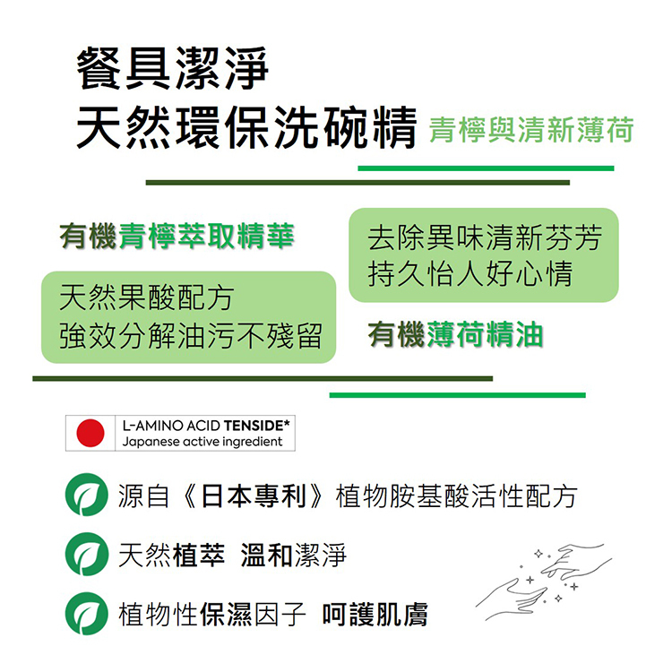 有機生活【青檸/薄荷】洗碗精 500ml - ORGANIC PEOPLE