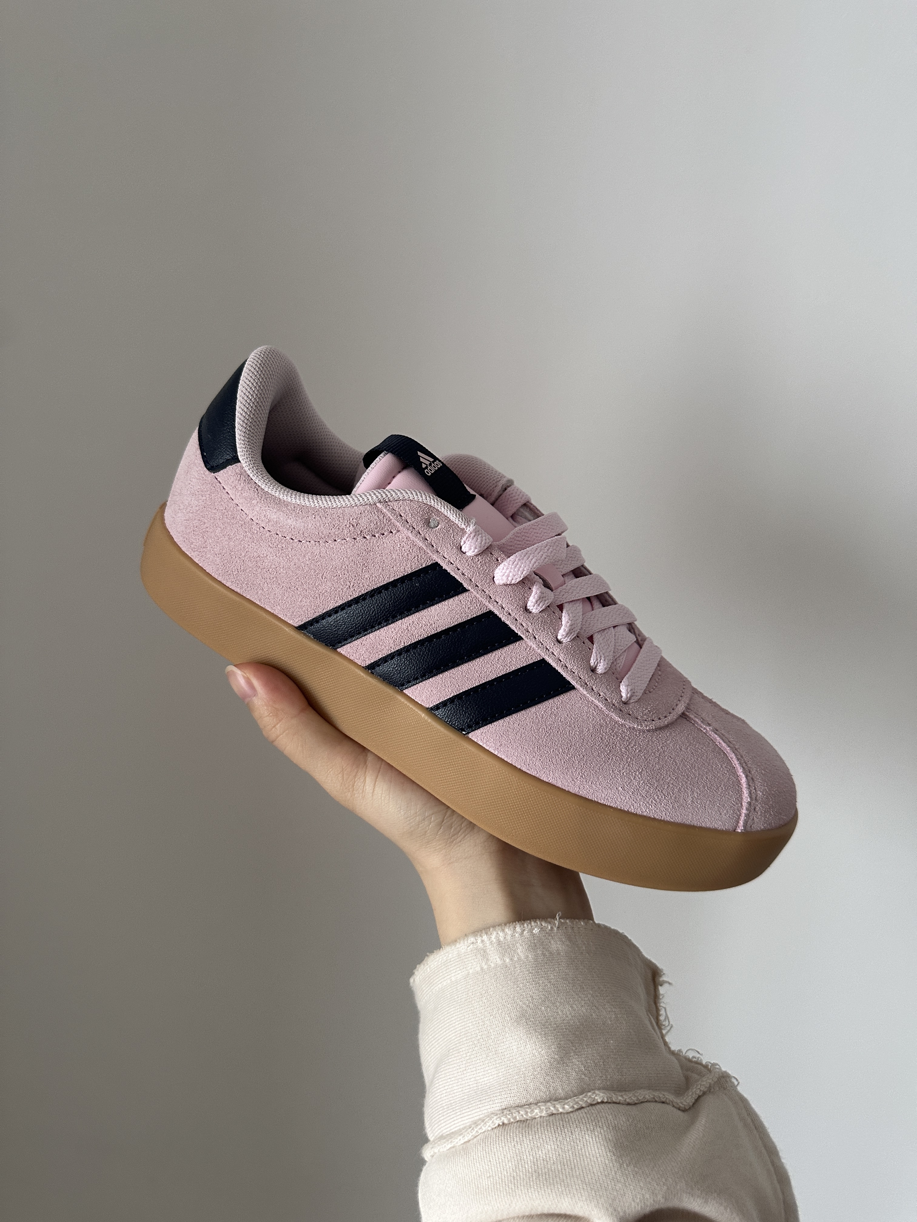 ADIDAS VL COURT 3.0 粉黑 柔粉 焦糖底 麂皮 男女鞋 JP7629 / 預購