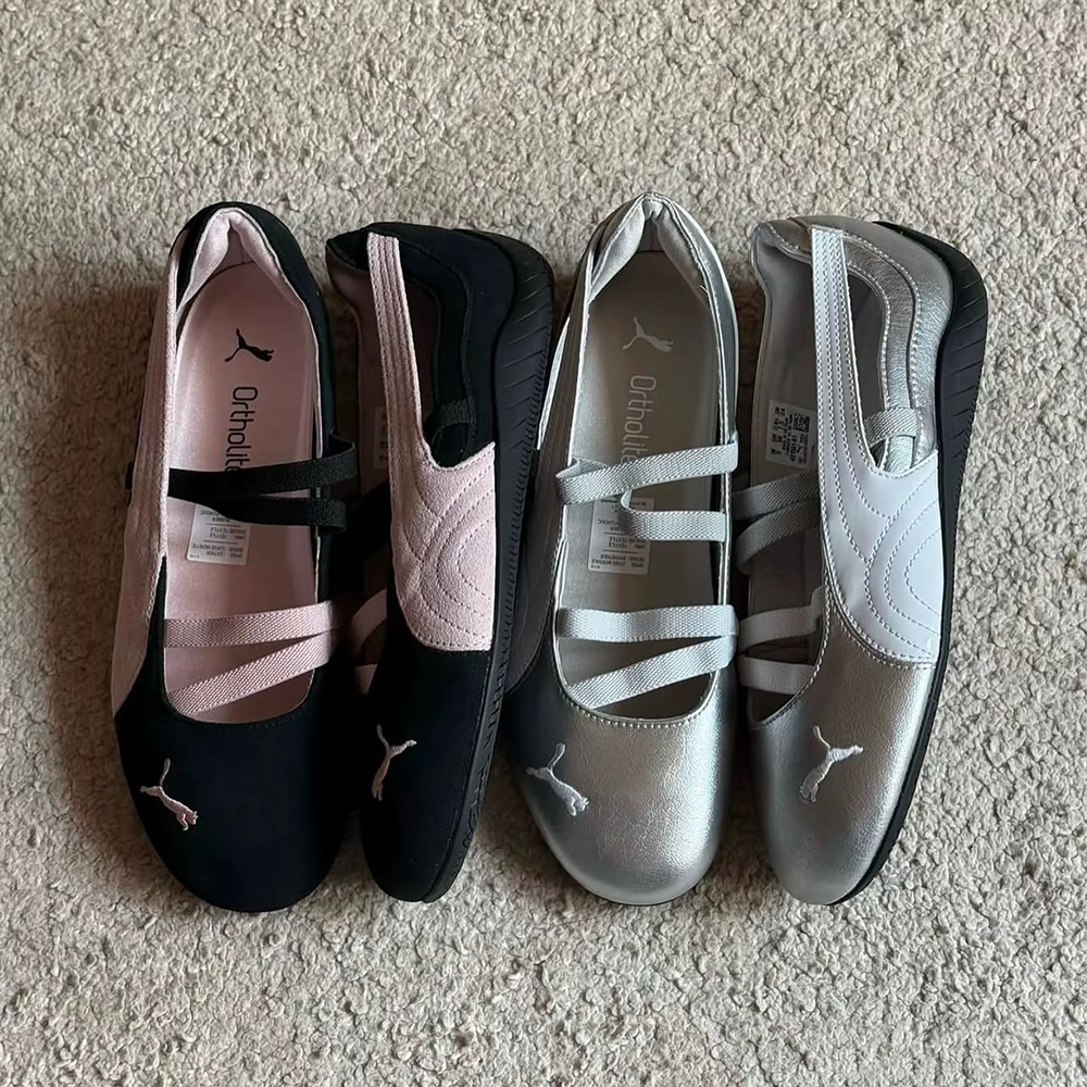 PUMA Speedcat Ballet Metallic Wns 芭蕾風芭蕾舞鞋黑粉銀色女生