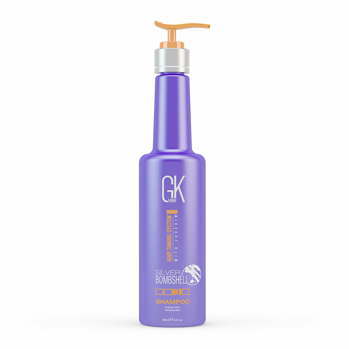 GK HAIR - Silver Bombshell Shampoo (neutralize unwanted yellow tones, 280ml)