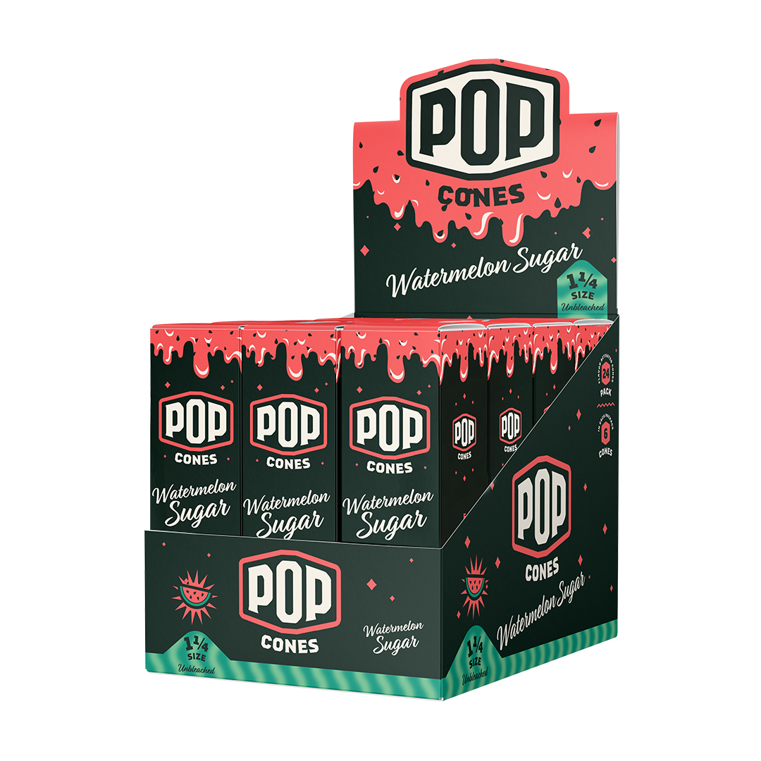 POP CONES PRE-ROLLED CONES WITH FLAVOR TIP - 1 1/4 SIZE 6PK