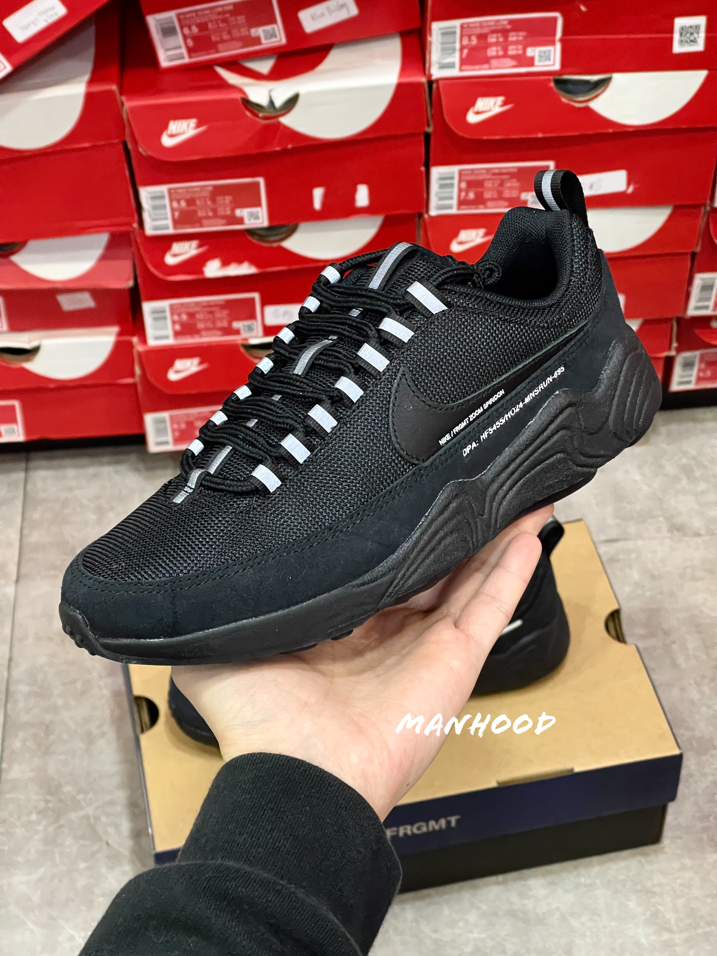 FRAGMENT DESIGN X NIKE AIR ZOOM SPIRIDON BLACK HF5455-0