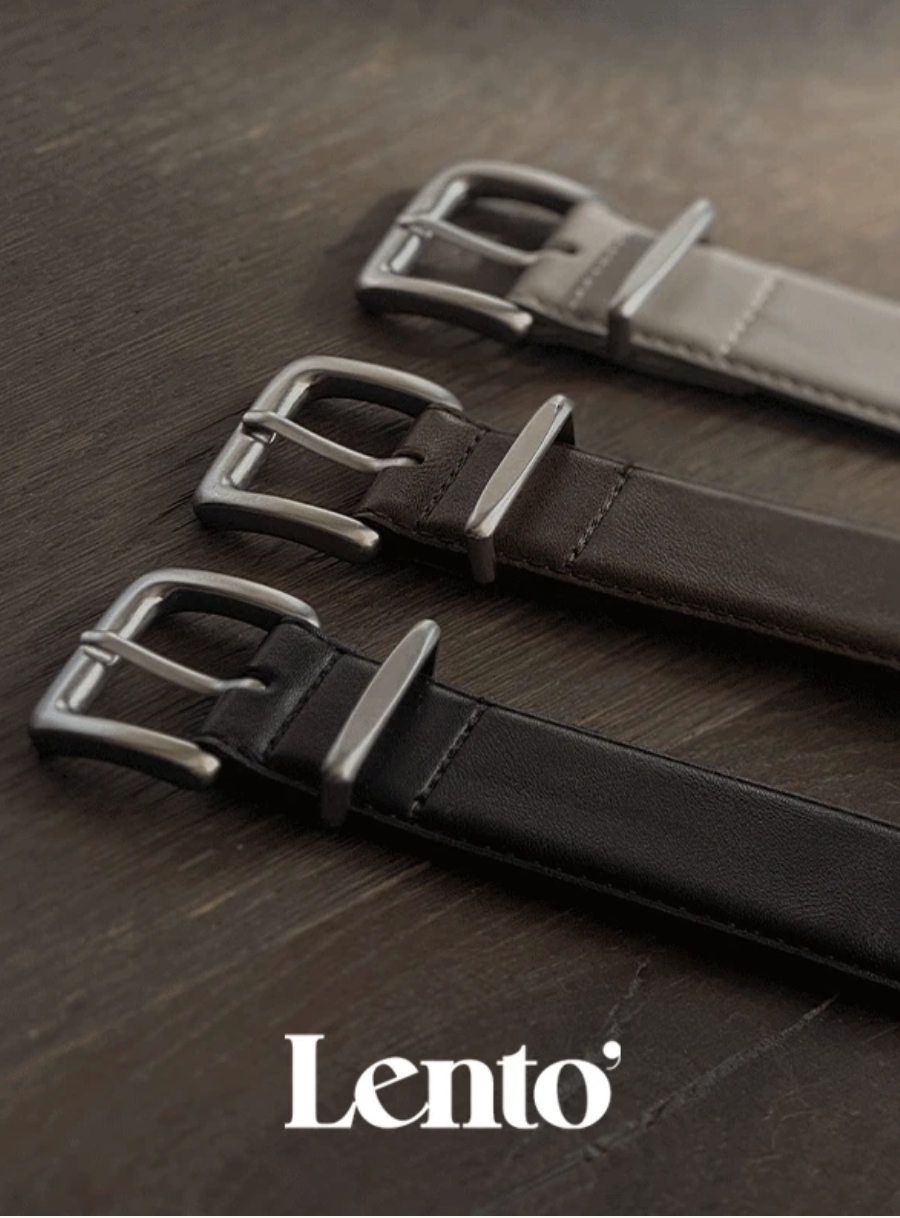 預訂｜SLOWAND #LENTO 四季百搭厚版皮帶 (3 Color)