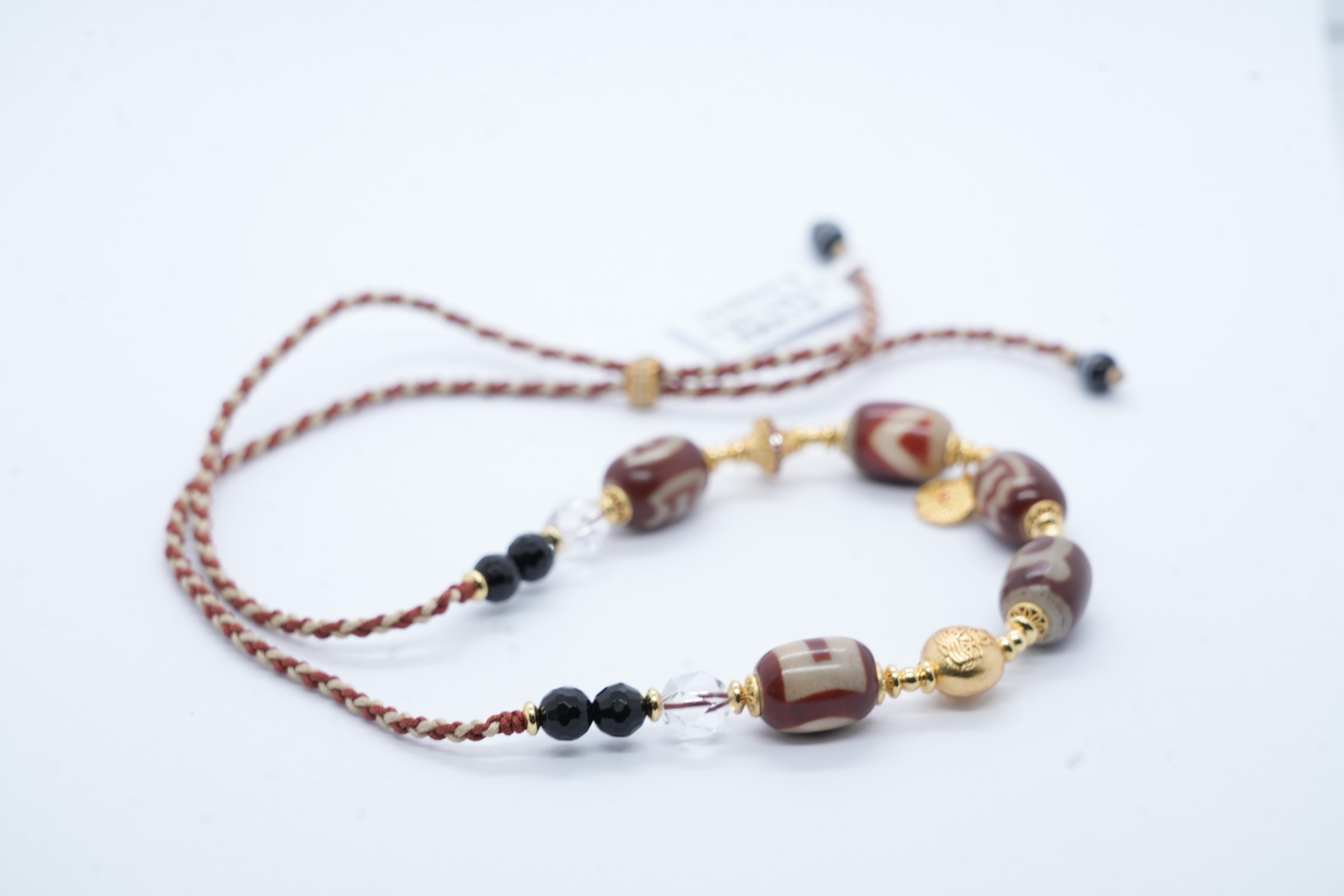 D9 - 牛血紅天珠多寶項鏈設計款