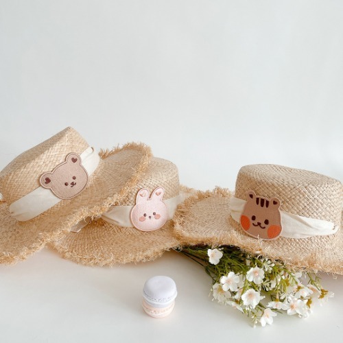 純手拉菲草度假風草帽(幼兒/成人款)