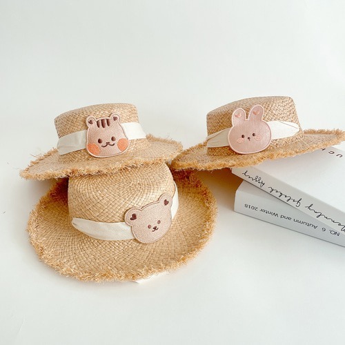 純手拉菲草度假風草帽(幼兒/成人款)