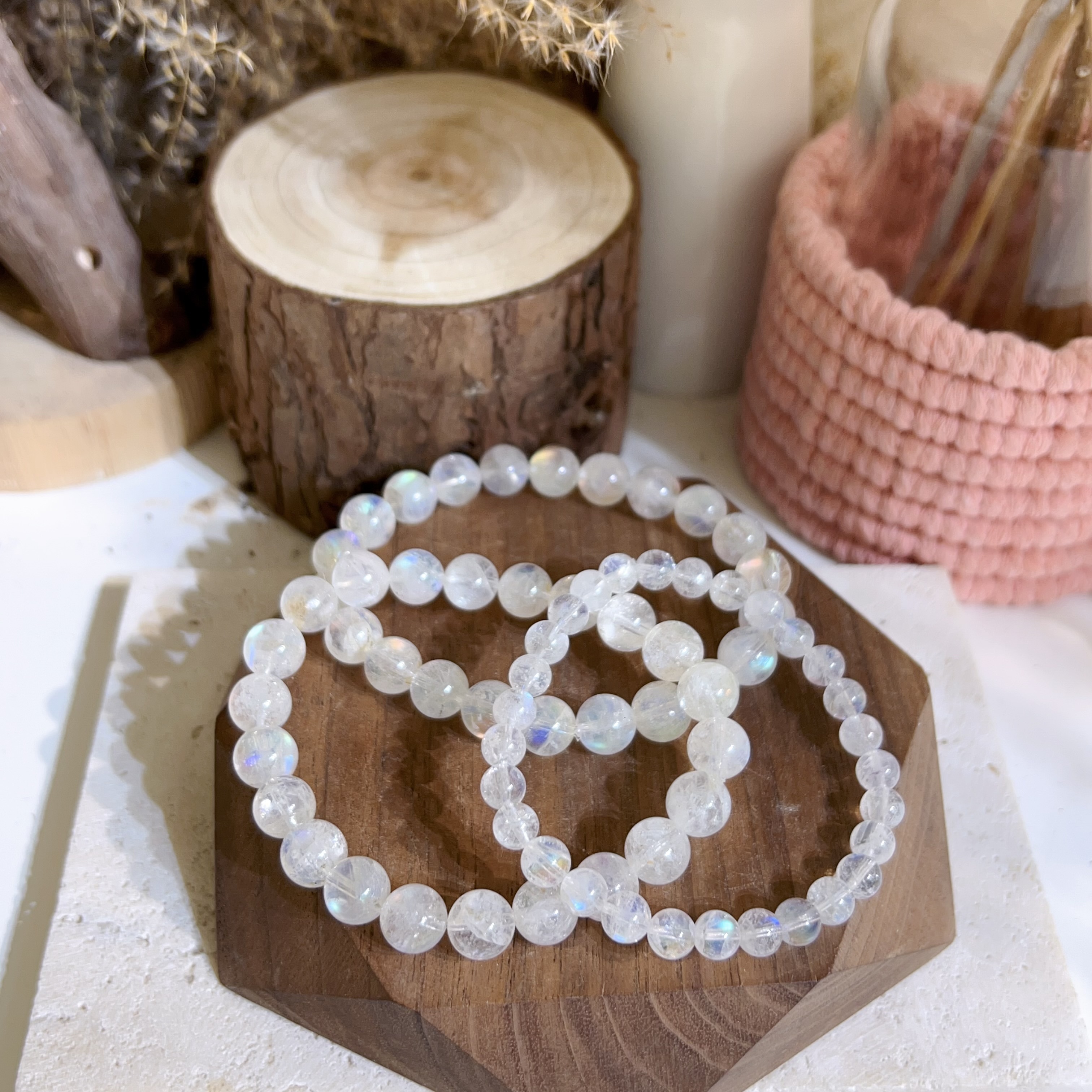 馬島彩光月亮石手串