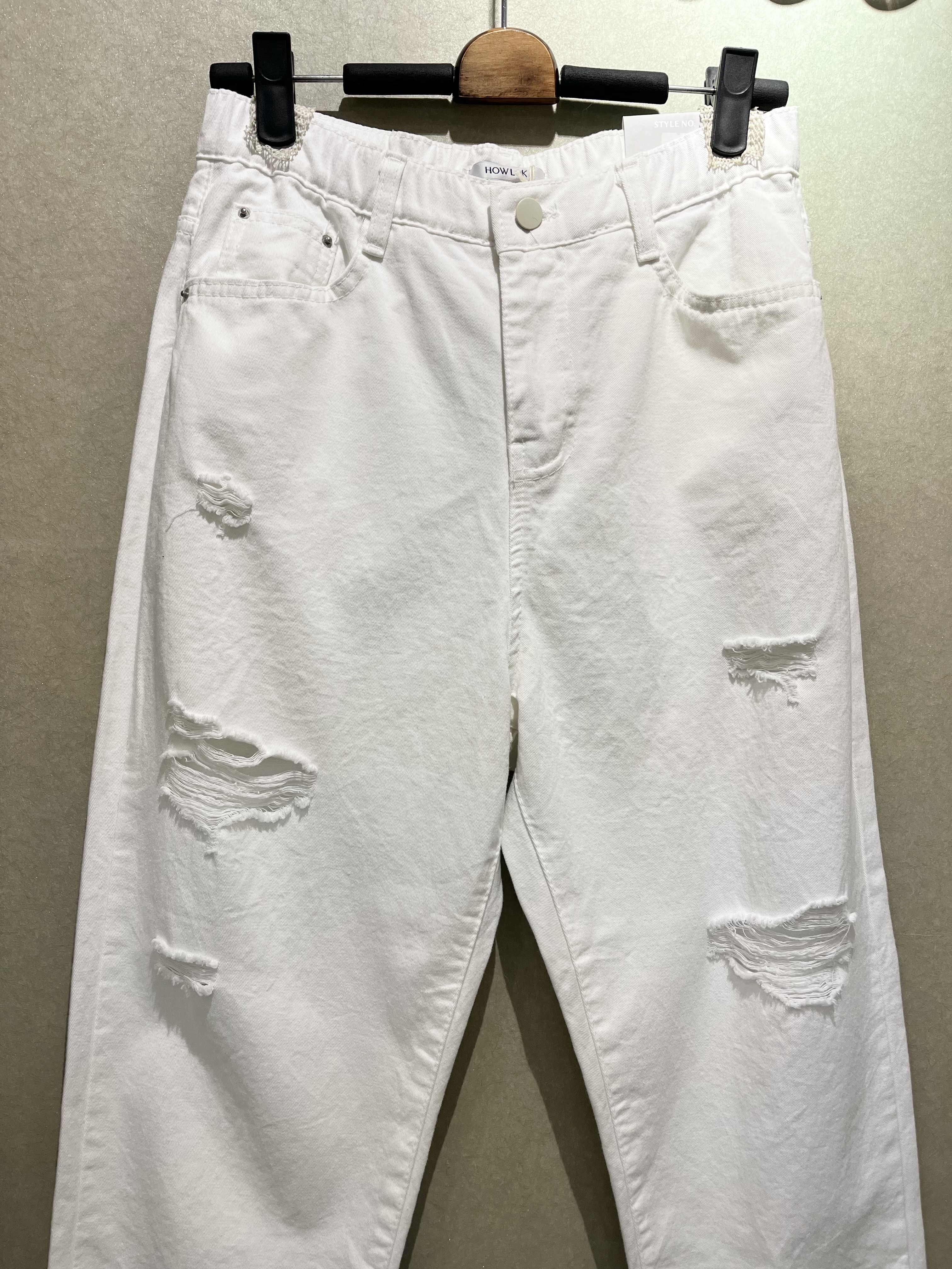 🌟白色薄身牛仔褲