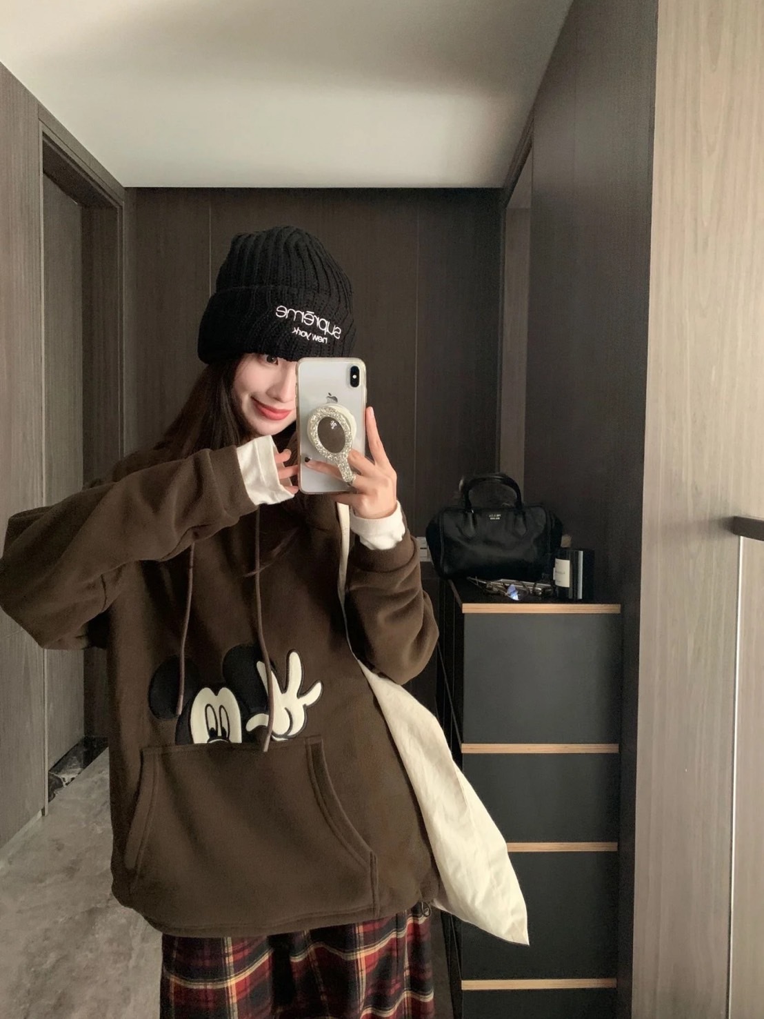 SUPREME 絨線帽 男女同款 黑色