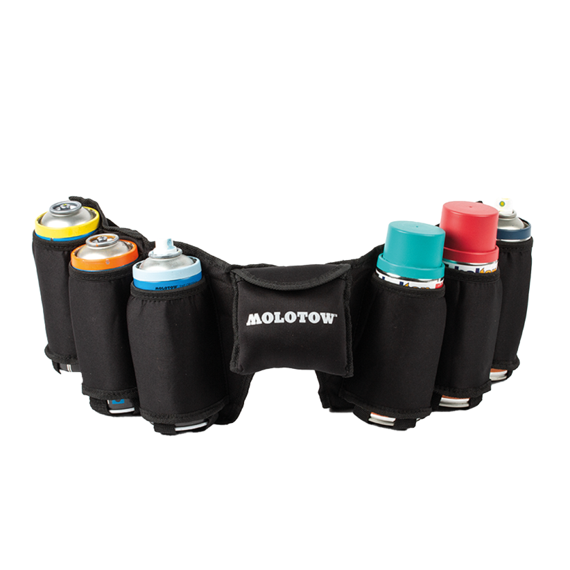 Spray can belt