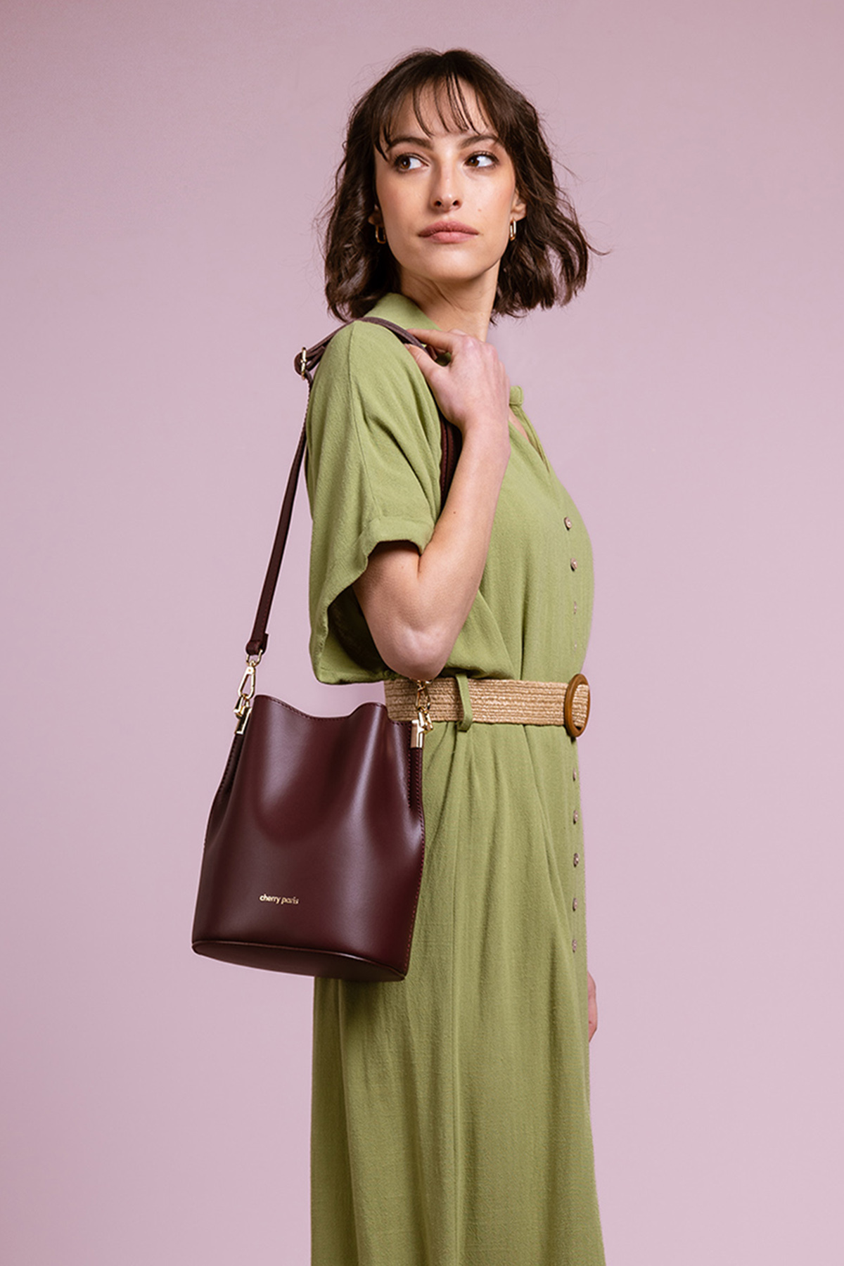 Cherry Paris Leather NITA 4171 Bordeaux 酒紅色