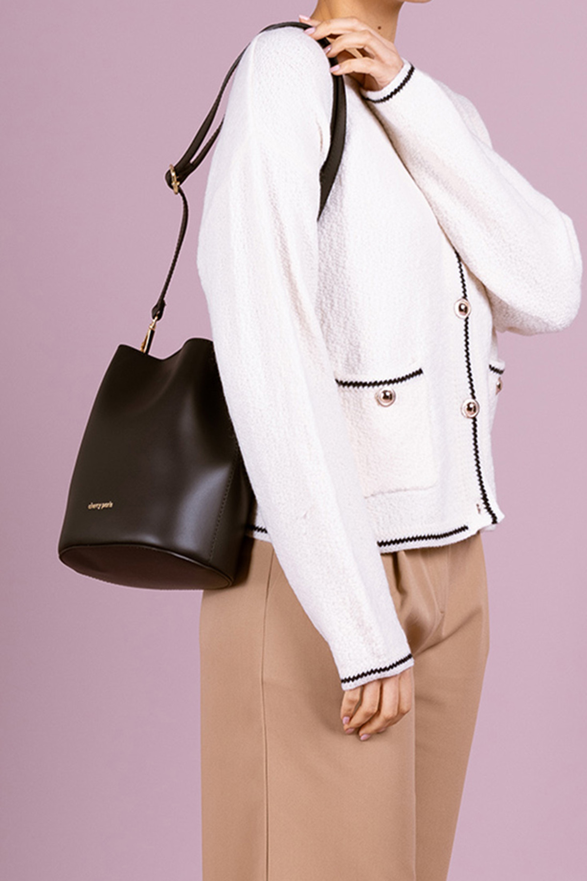 Cherry Paris Leather NITA 4171 Black 黑色